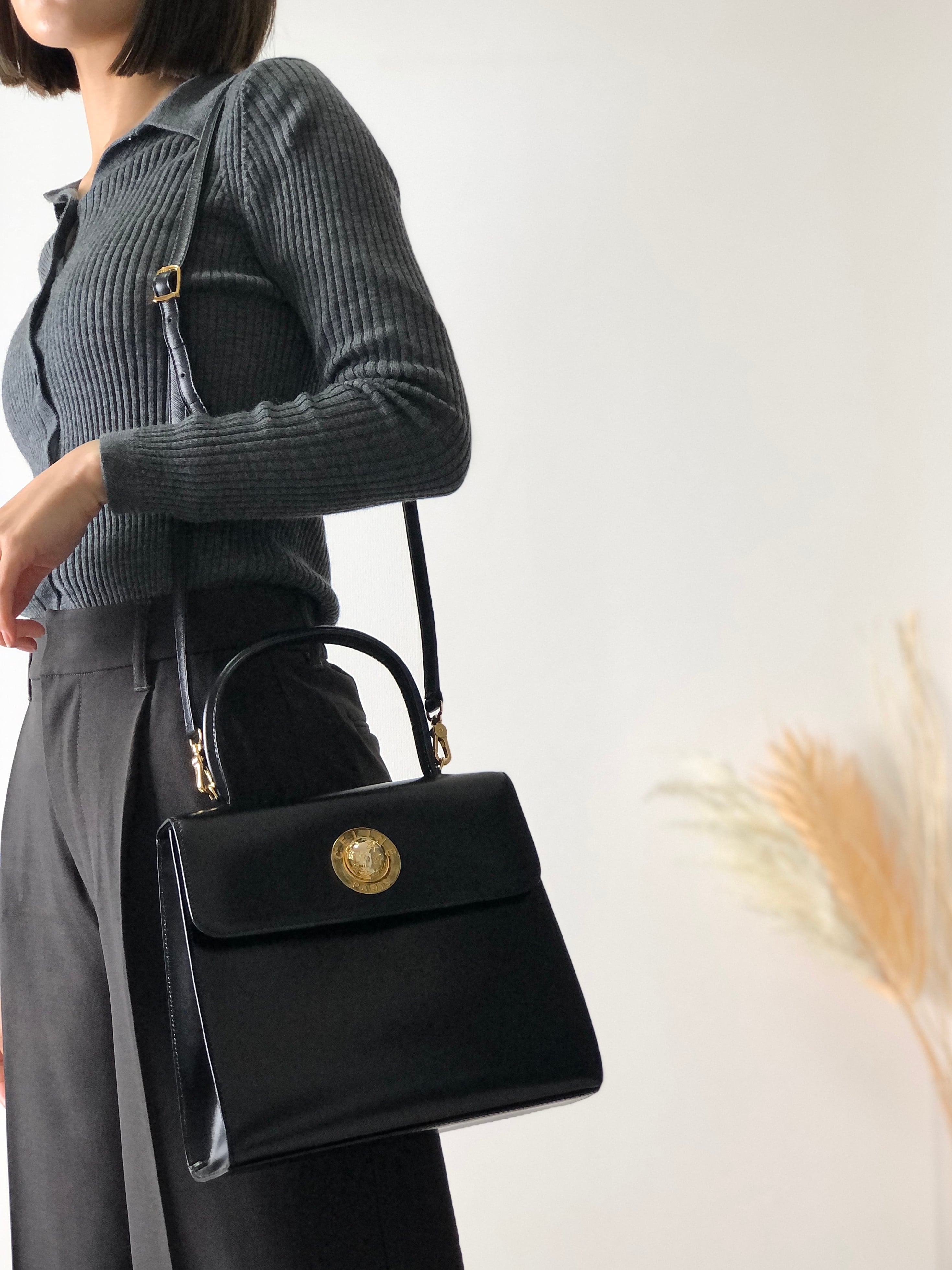 CELINE セリーヌ スターボール レザー ハンドバッグ 2WAY ショルダー
