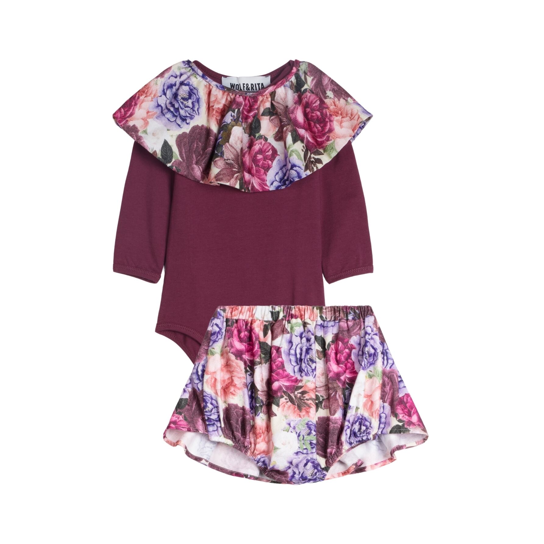 WOLF&RITA ロンパースつけ襟スカートセット