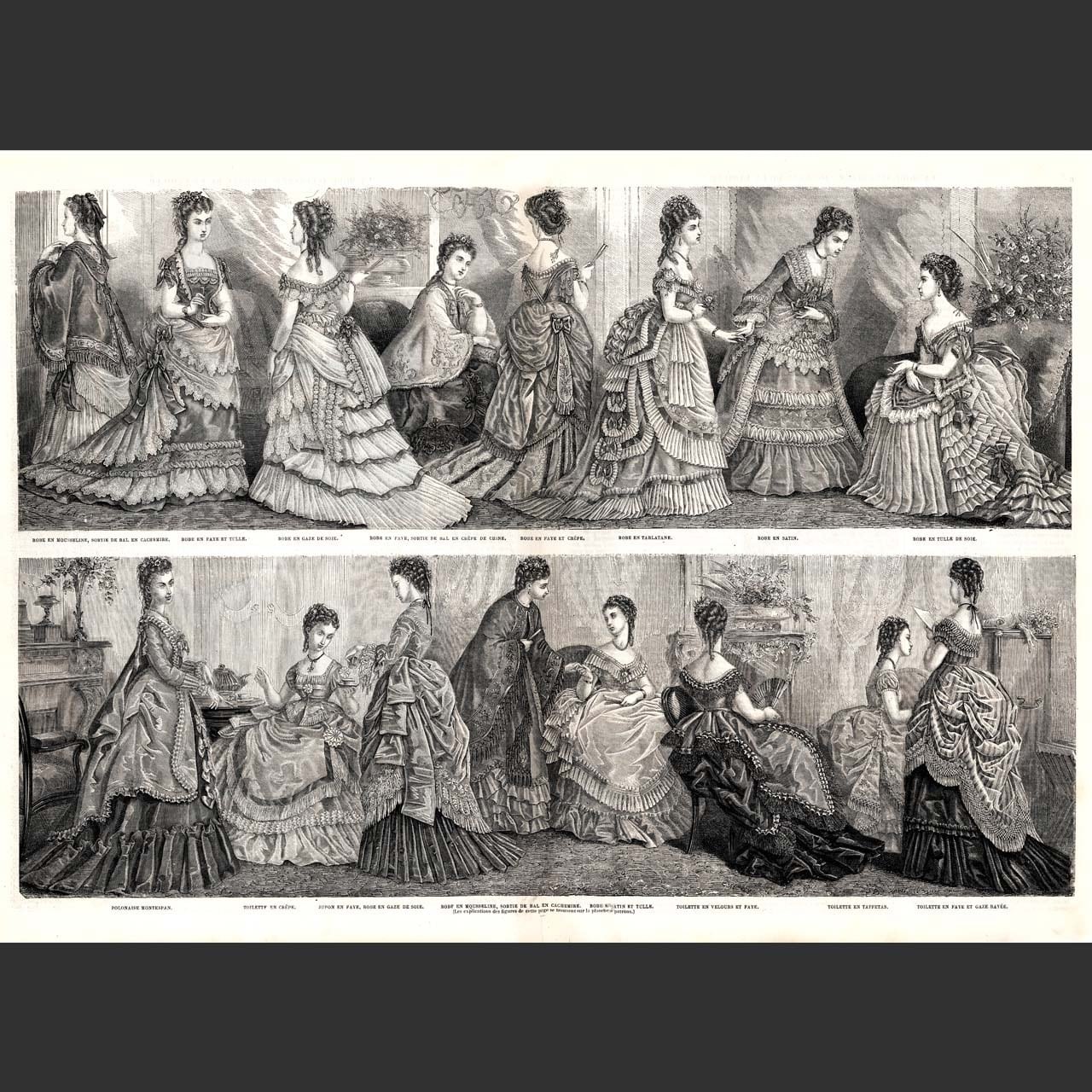 印刷用350dpiデータ】1873 フランスファッション誌『 La Mode