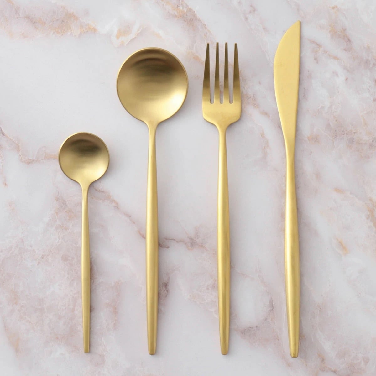 18-10 ステンレス カトラリー ゴールド ギフト4本セット | Jubilee