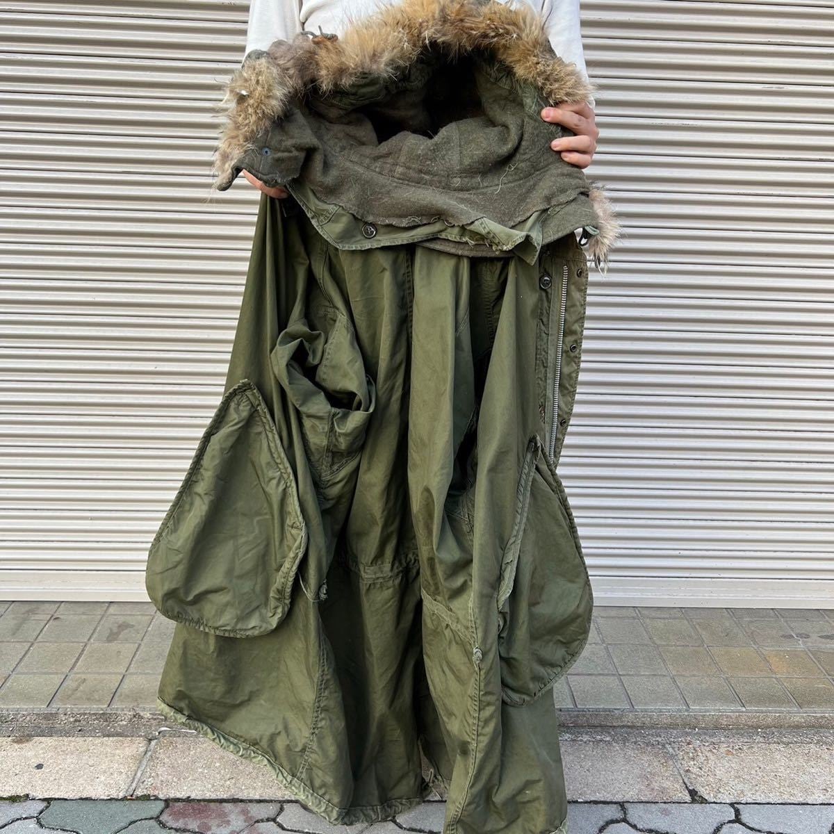 50s M-51 パーカー フィッシュテール フード シェルセット 米軍実物