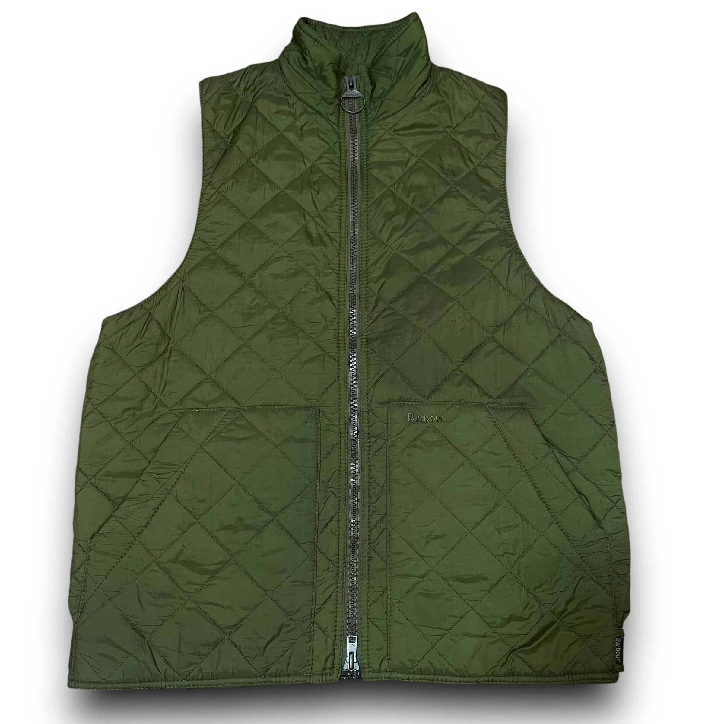 M】barbour バブアー イギリス製 キルティングベスト 中綿ベスト