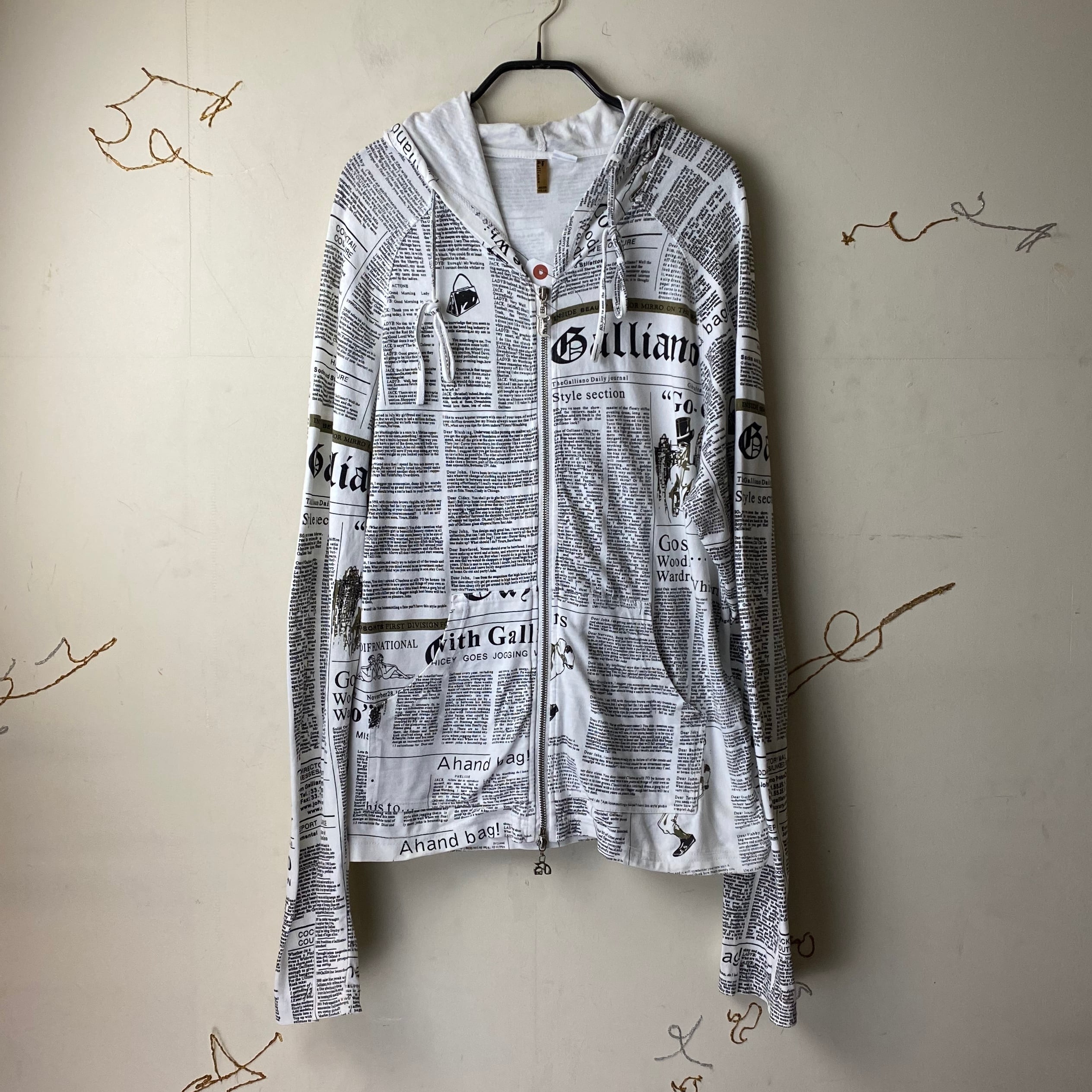 JOHN GALLIANO newspaper pattern parka | NOIR ONLINE