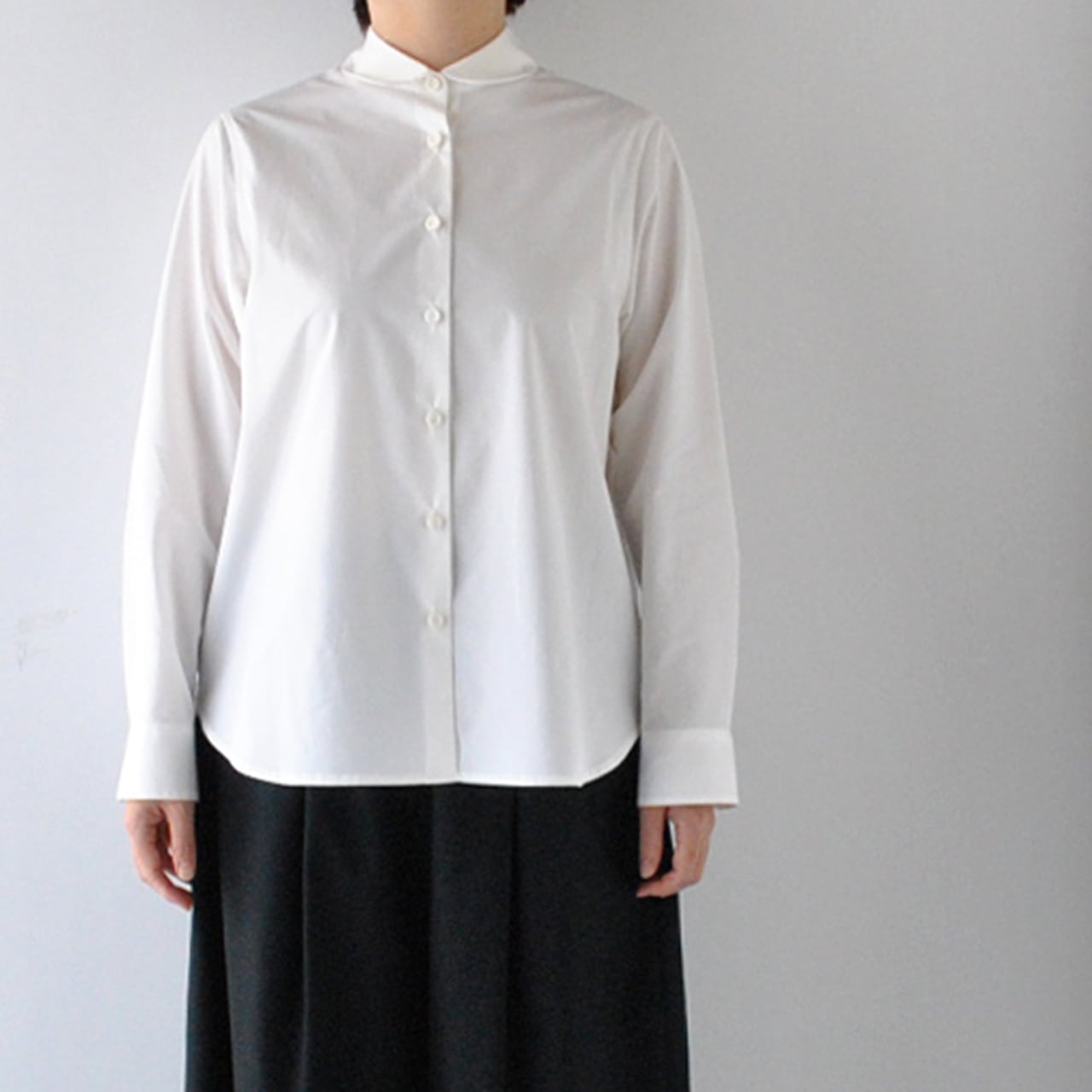 atelier naruse FORMAL ｺｯﾄﾝ丸襟ｼｬﾂ (ﾎﾜｲﾄ) FO2039 | NORTHWEST SELECT