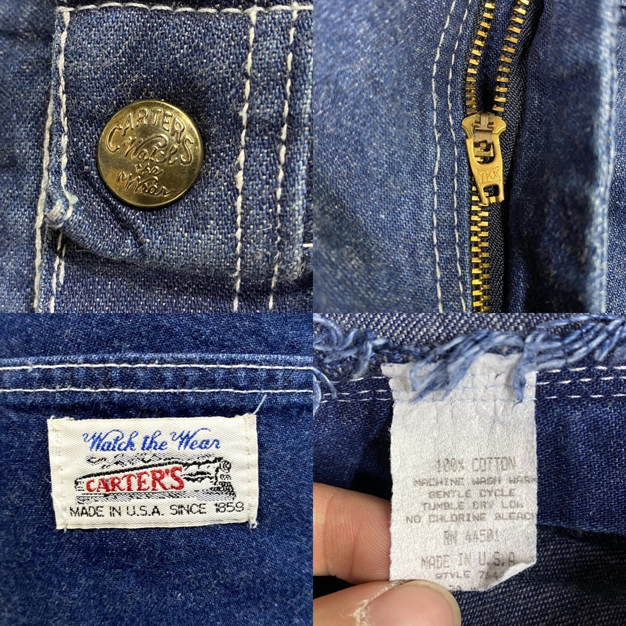 70年代 CARTER'S カーターズ デニムペインターパンツ メンズW30 古着