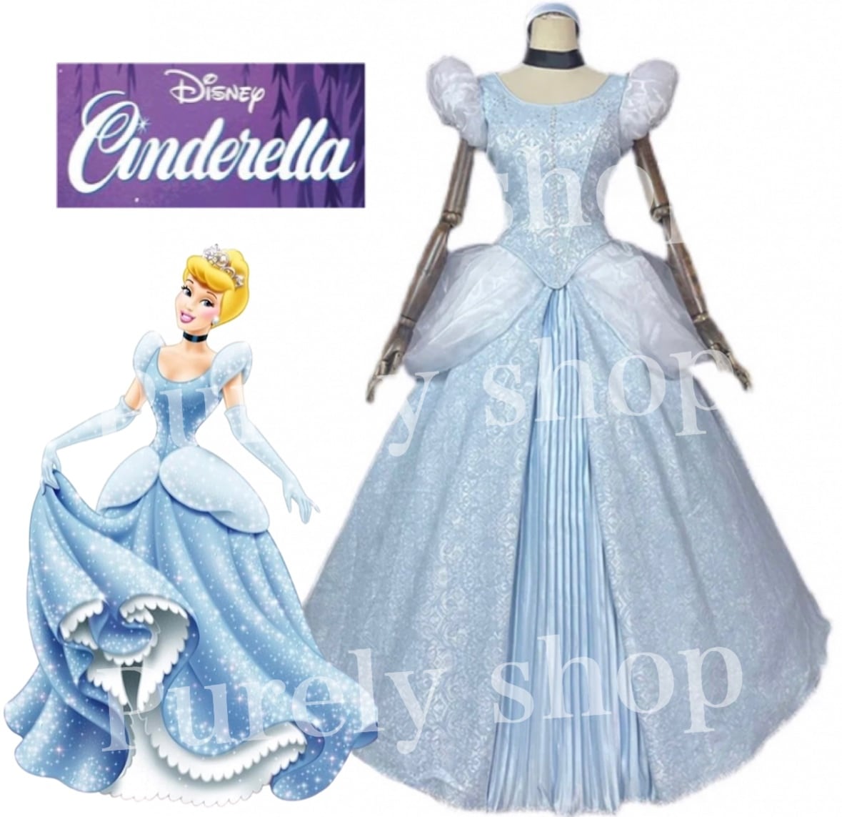 ディズニープリンセス シンデレラ デラックス アニメ版 コスチューム D