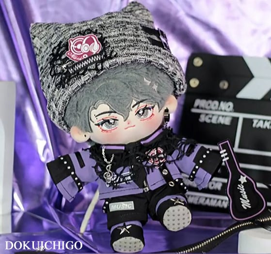 ぬい服 20cm パンクロック ゴシック 猫耳 ぬいぐるみ服 推し活