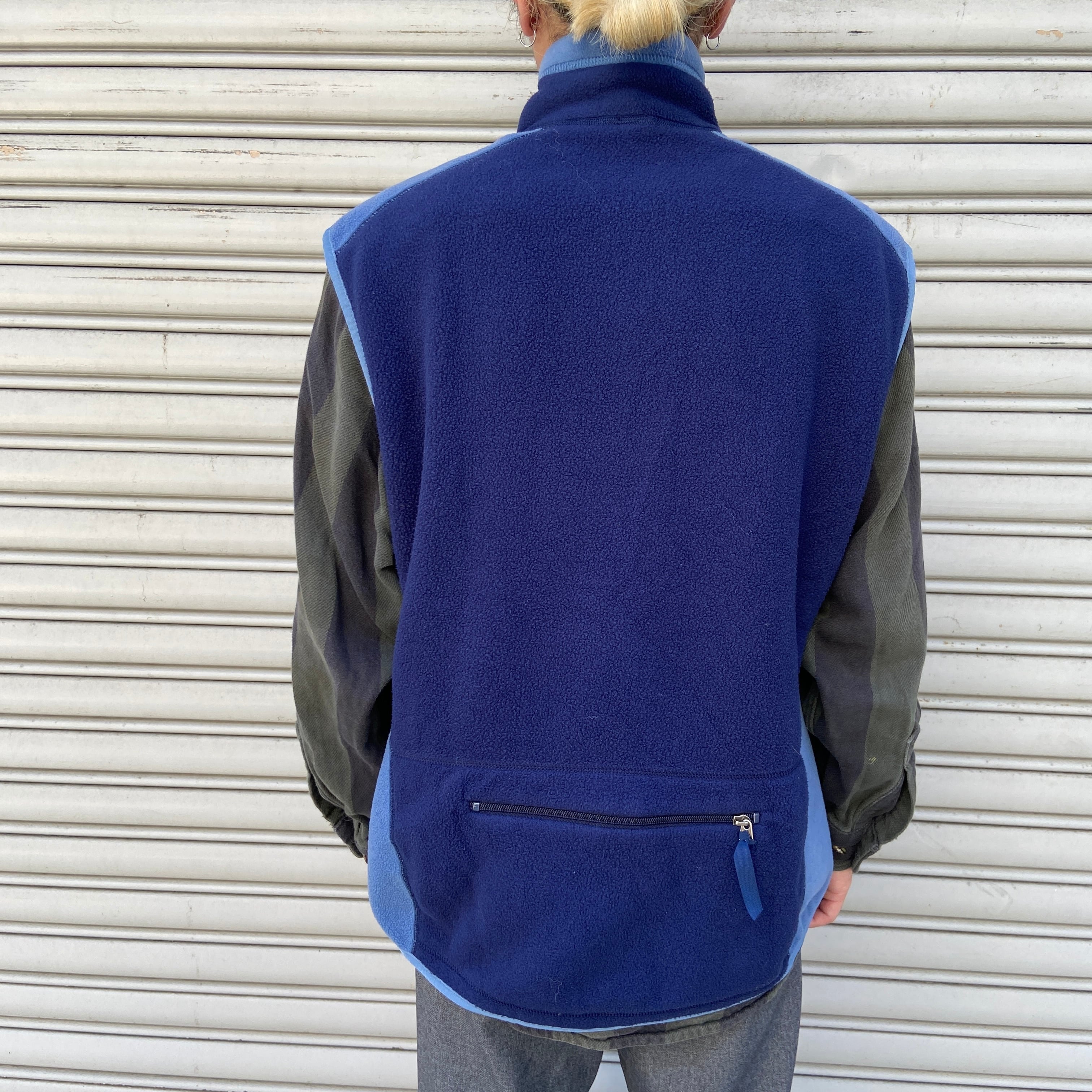 patagonia USA製 パタゴニア フライヤーフリースベスト 青系 L | 古着