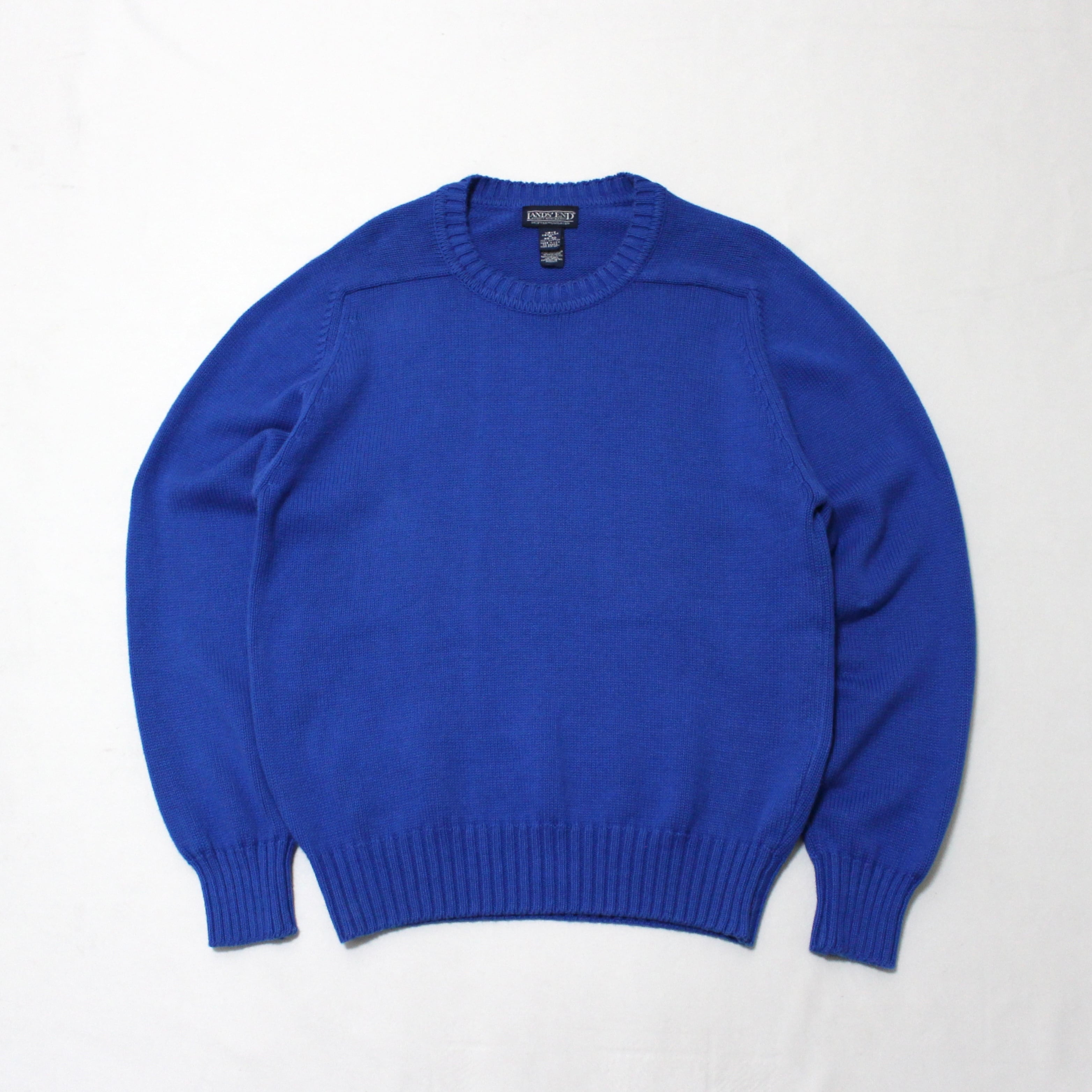 90s USA製 LAND'S END ドリフターセーター コットンニット セーター