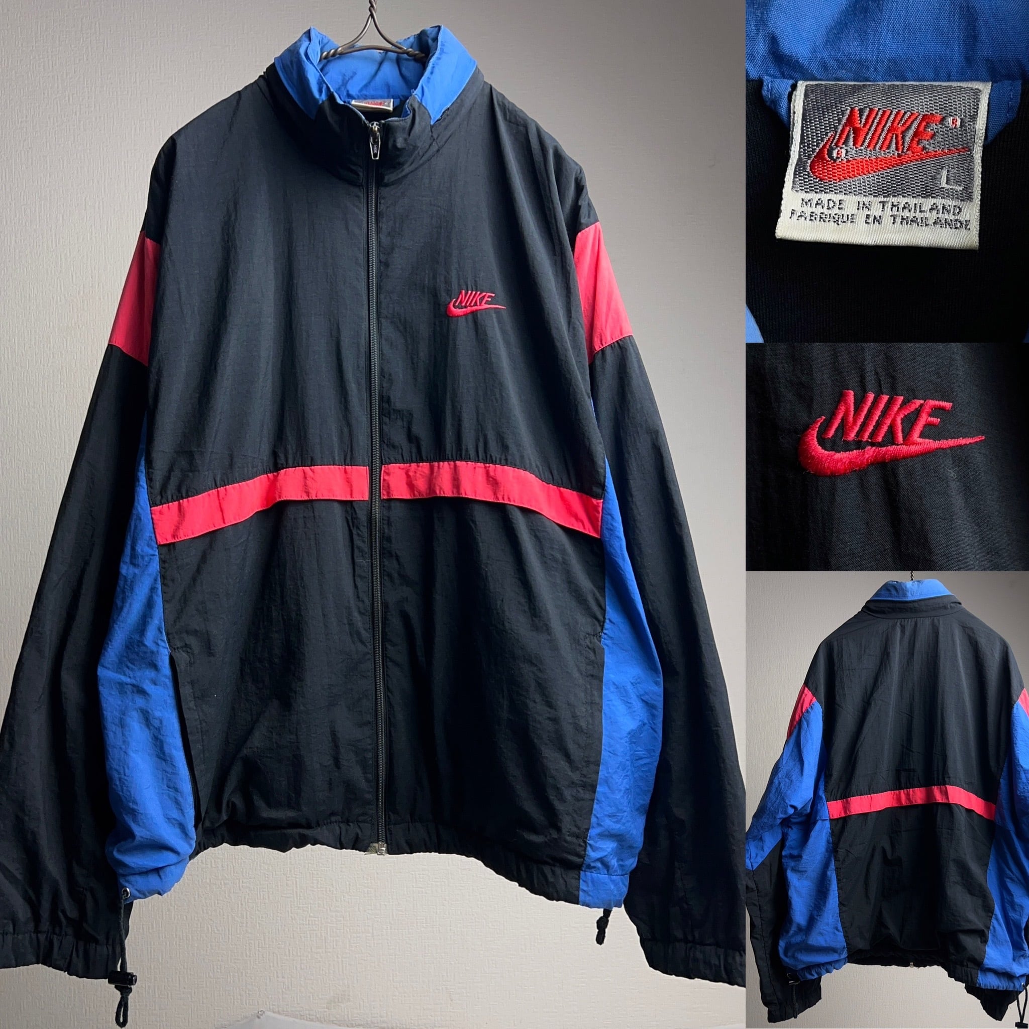 90's NIKE Nylon Jacket SIZE L 90年代 ナイキ ナイロンジャケット 銀