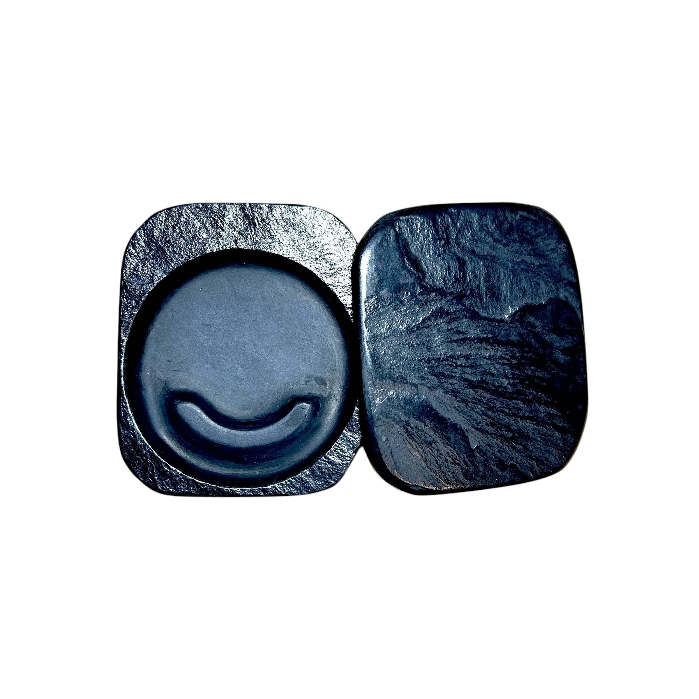 天然蓋付墨壺硯 | 甲州雨畑硯 峯硯堂本舗