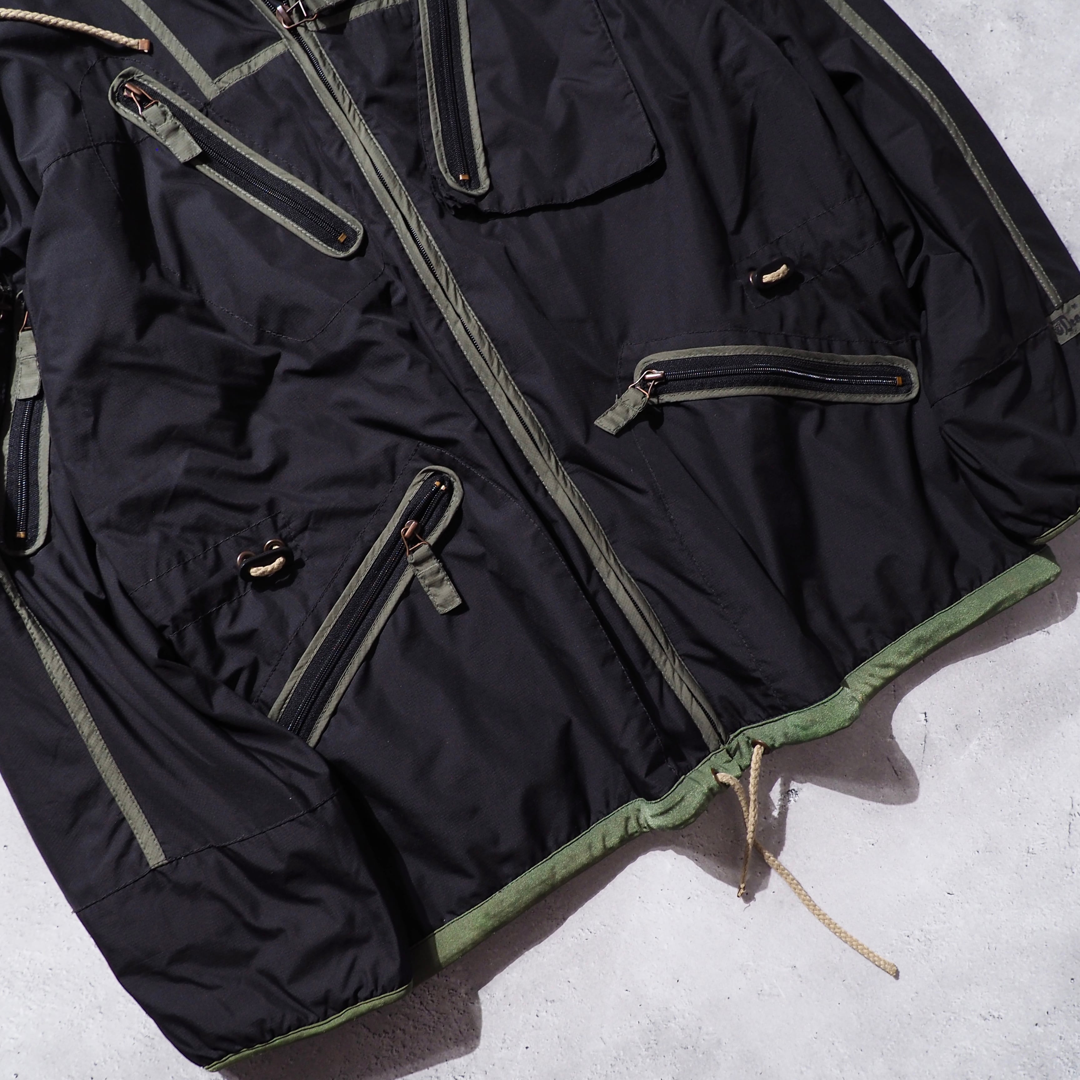 2000s ” Diesel ” Diagonal line × zip Design full zip vintage