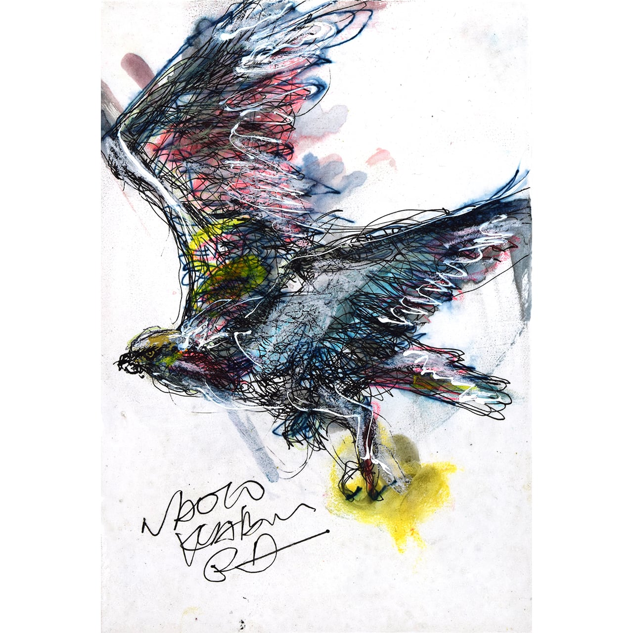 北村直登 原画 25388 今の生活を捨てる気はないでしょ？飛んでる鷹