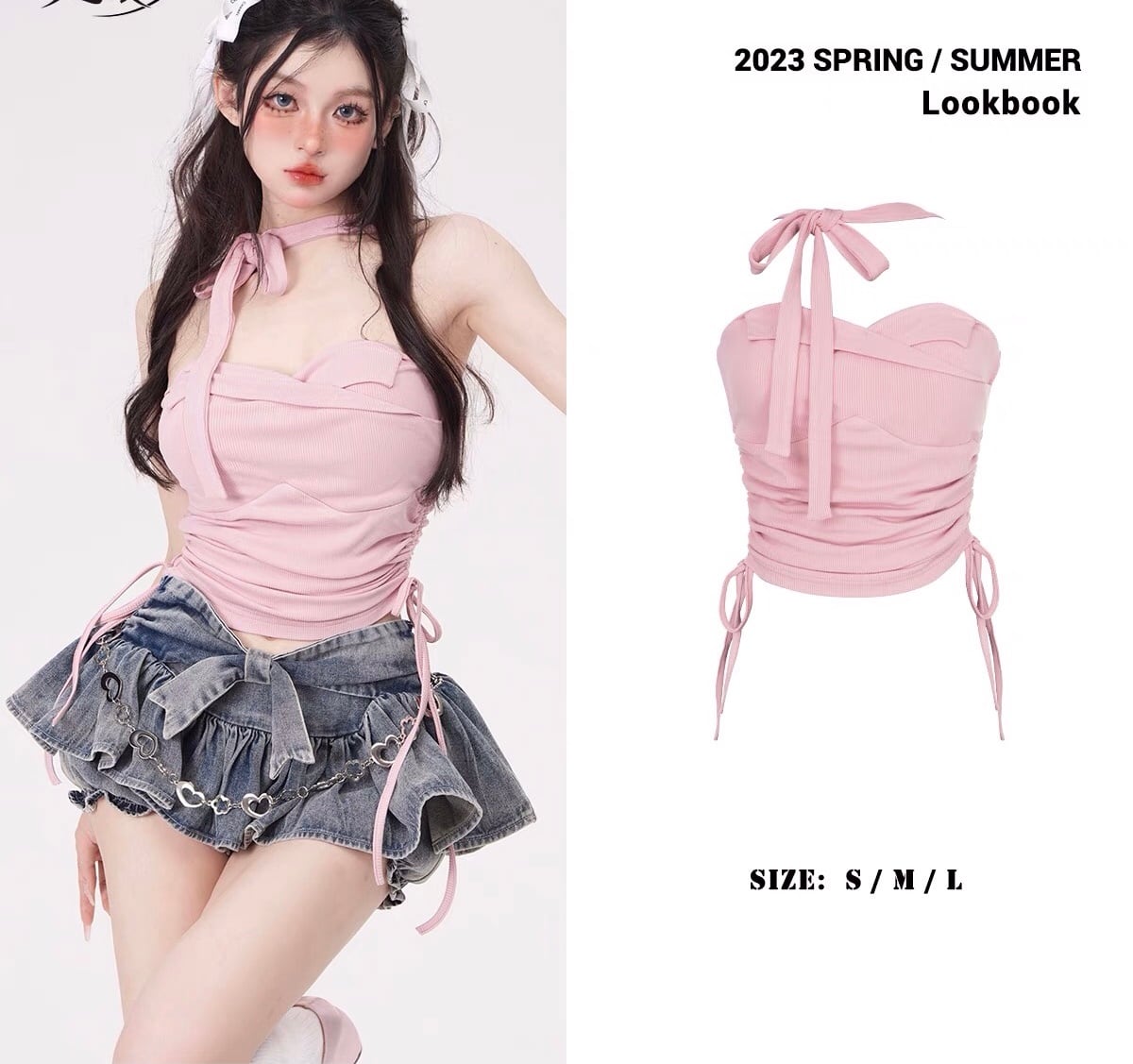 トップス トップス オフショルダー キャミソール タンクトップ ピンク