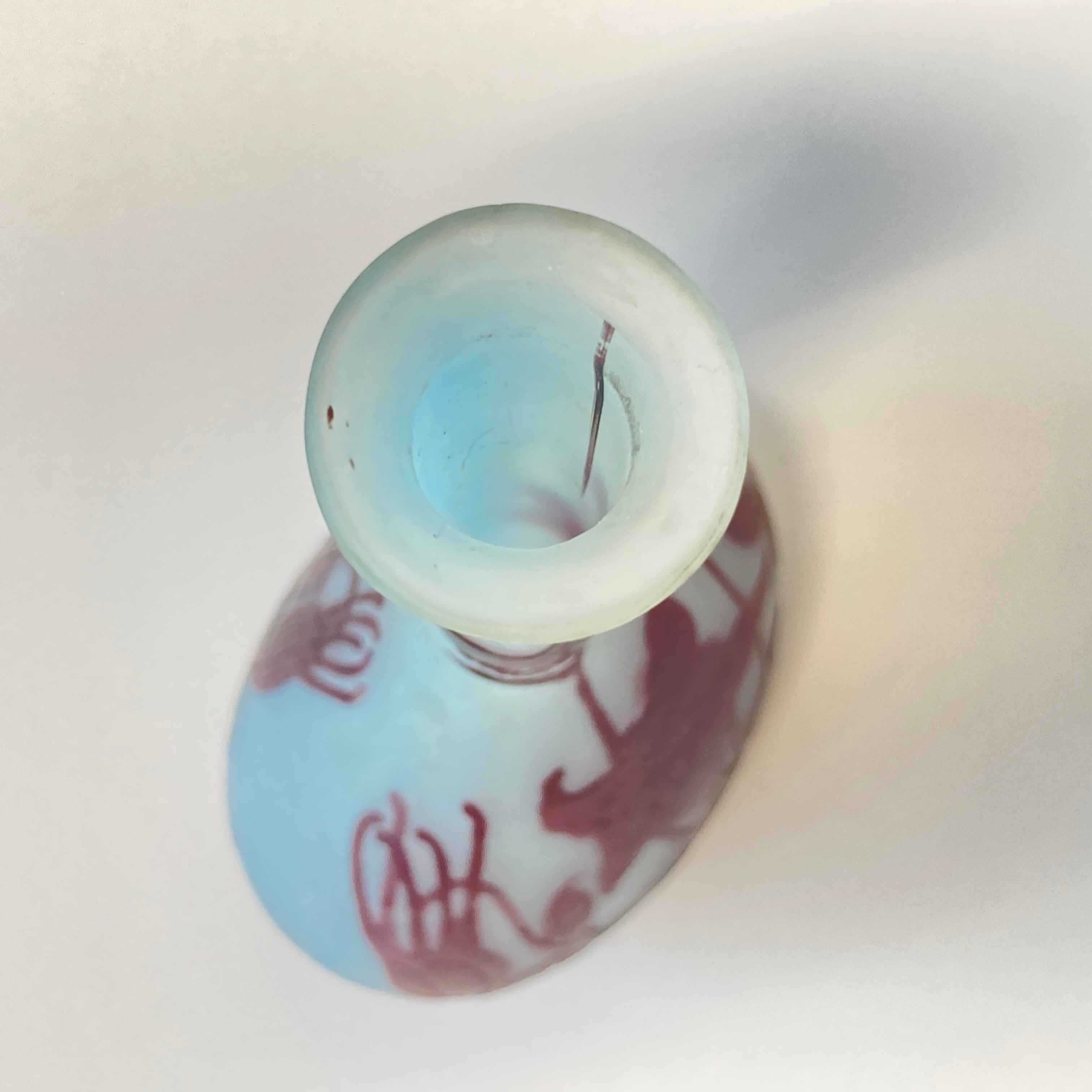 エミール•ガレ 一輪挿し 美術品 ホクシャ文 鶴首型 花瓶 アンティーク