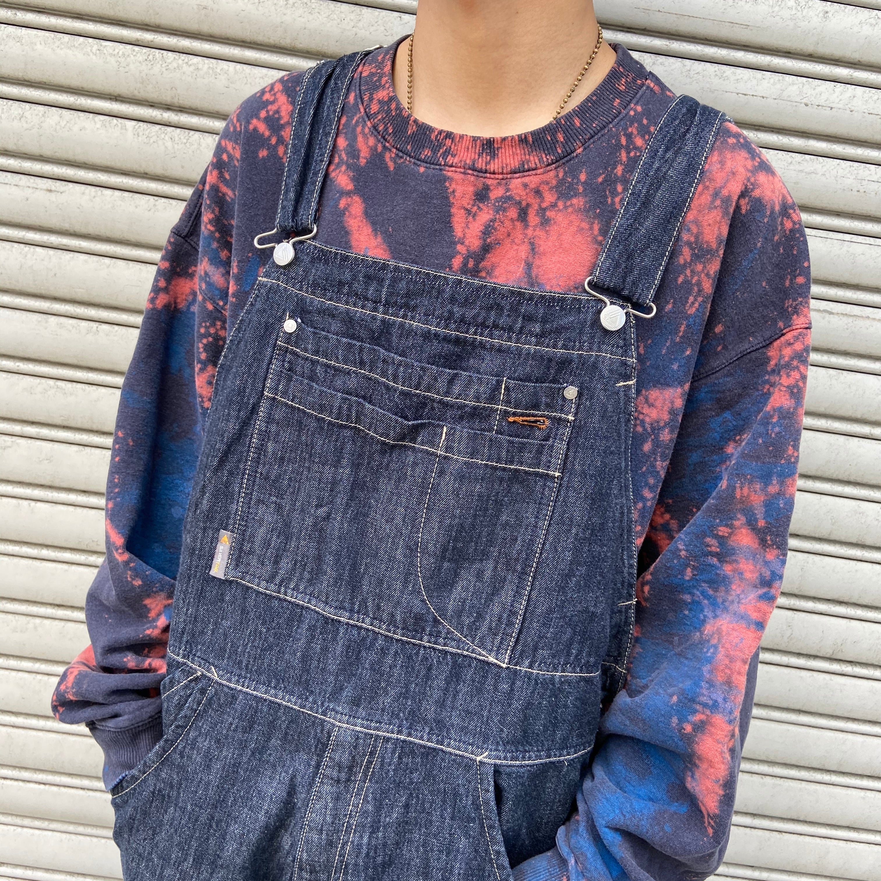 送料無料』90s SILVER TAB シルバータブ デニムオーバーオール