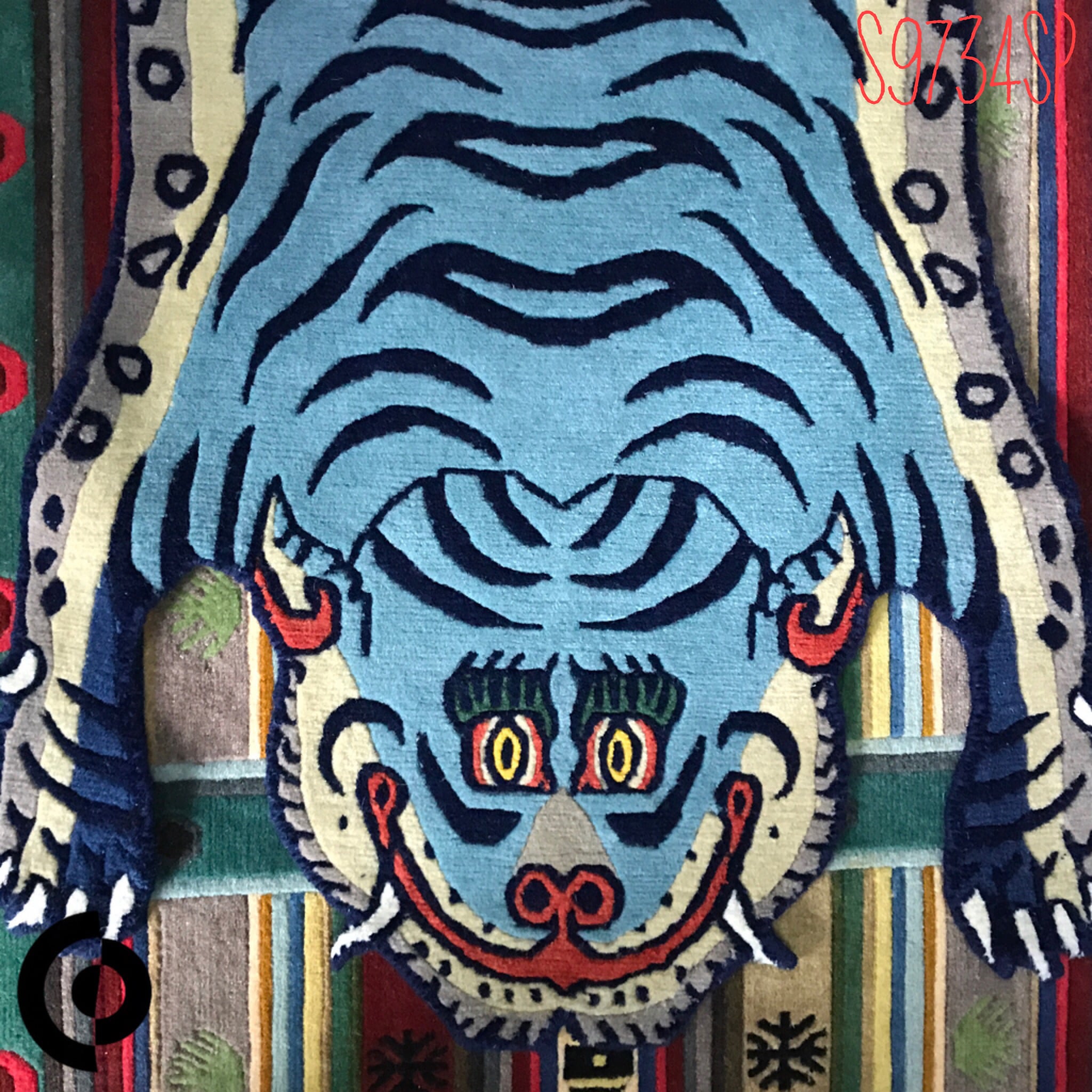S 9734 チベタンタイガーラグ TIBETAN TIGER RUG ☆ WOOL SPECIAL