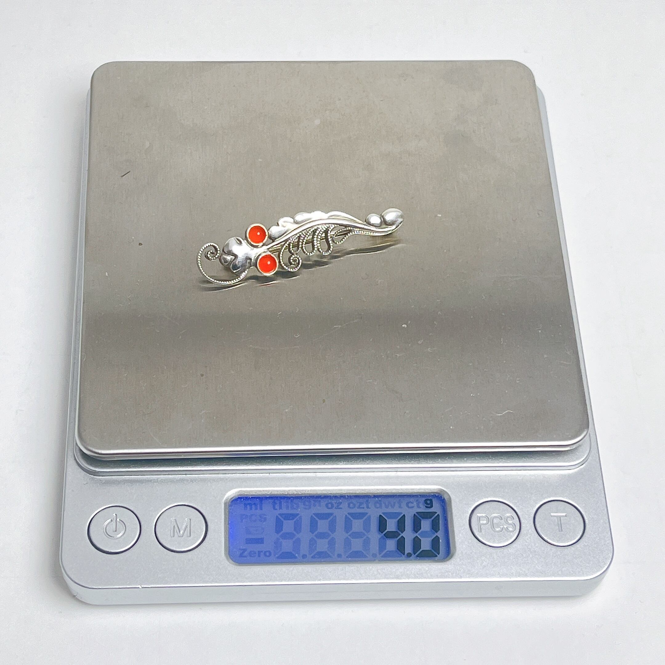 1287 ジョージジェンセン ボール カーネリアン ブローチ 184 925 | LiLi