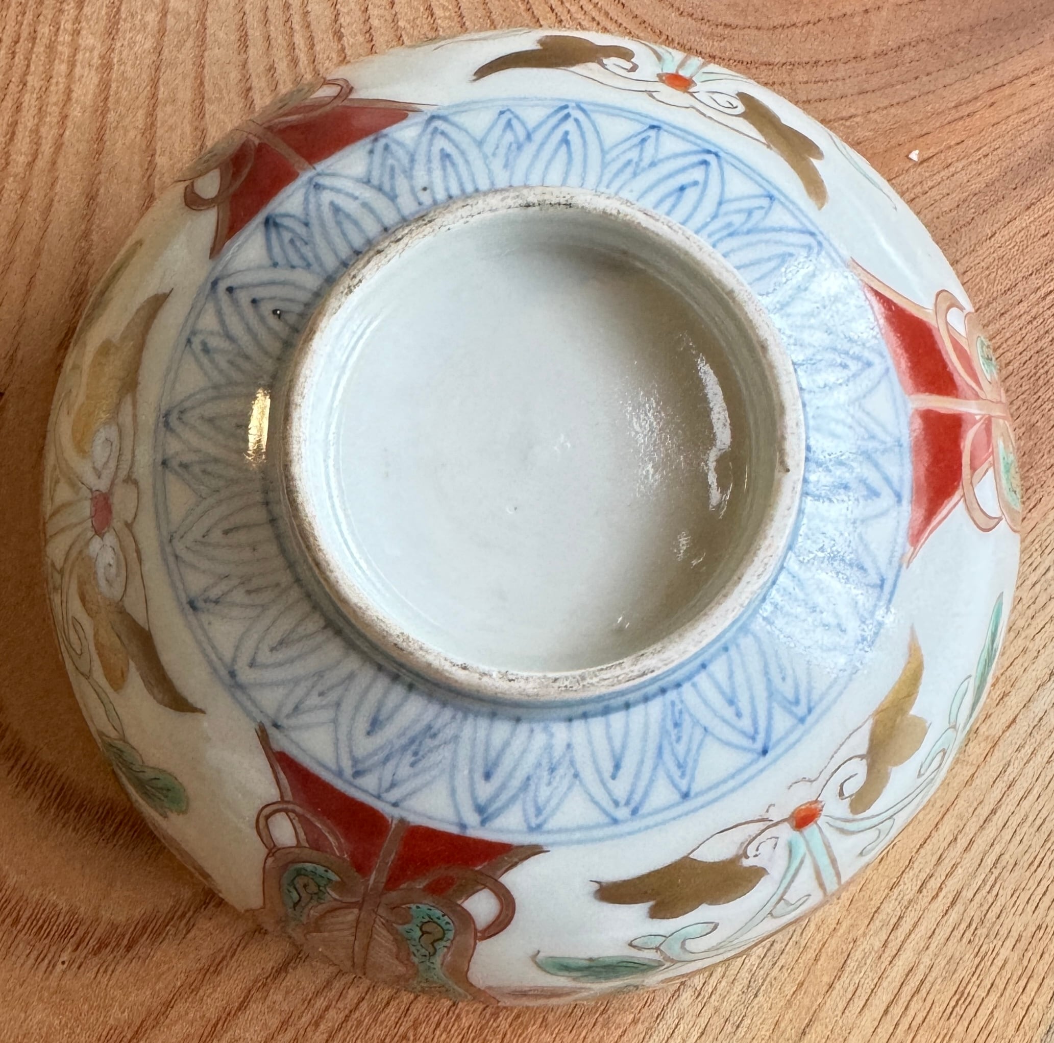 古伊万里手描き江戸期江戸時代幕末骨董品龍の図蓋付き飯碗5客