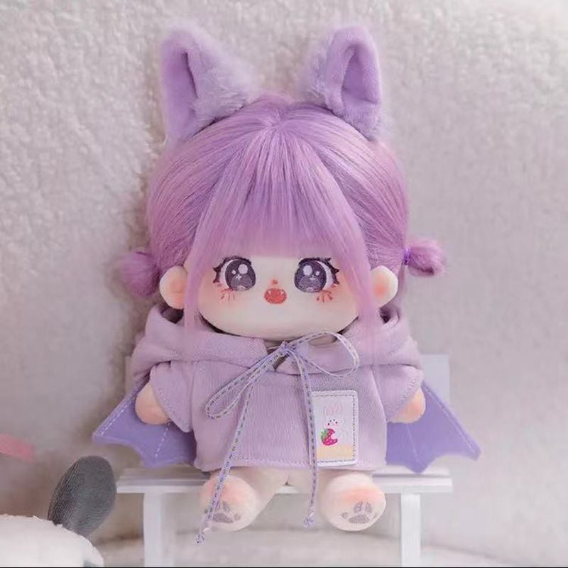 無属性 ぬいぐるみ 20cm 着せ替えぬいぐるみ 綿人形 コットンドール 紫