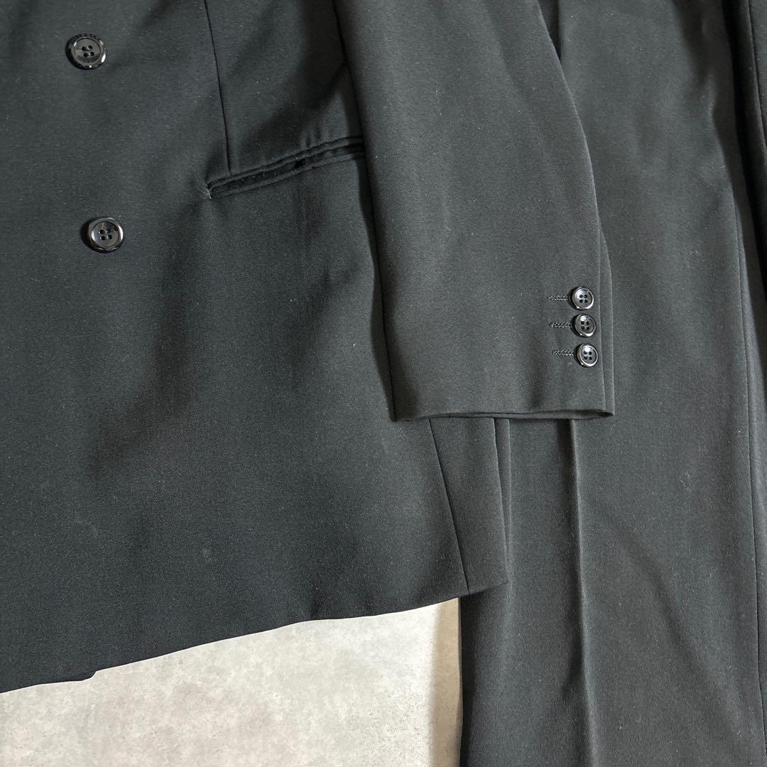 90s ヴィンテージ スーツ ダブル セットアップ ピンズvol.87 黒黄 L