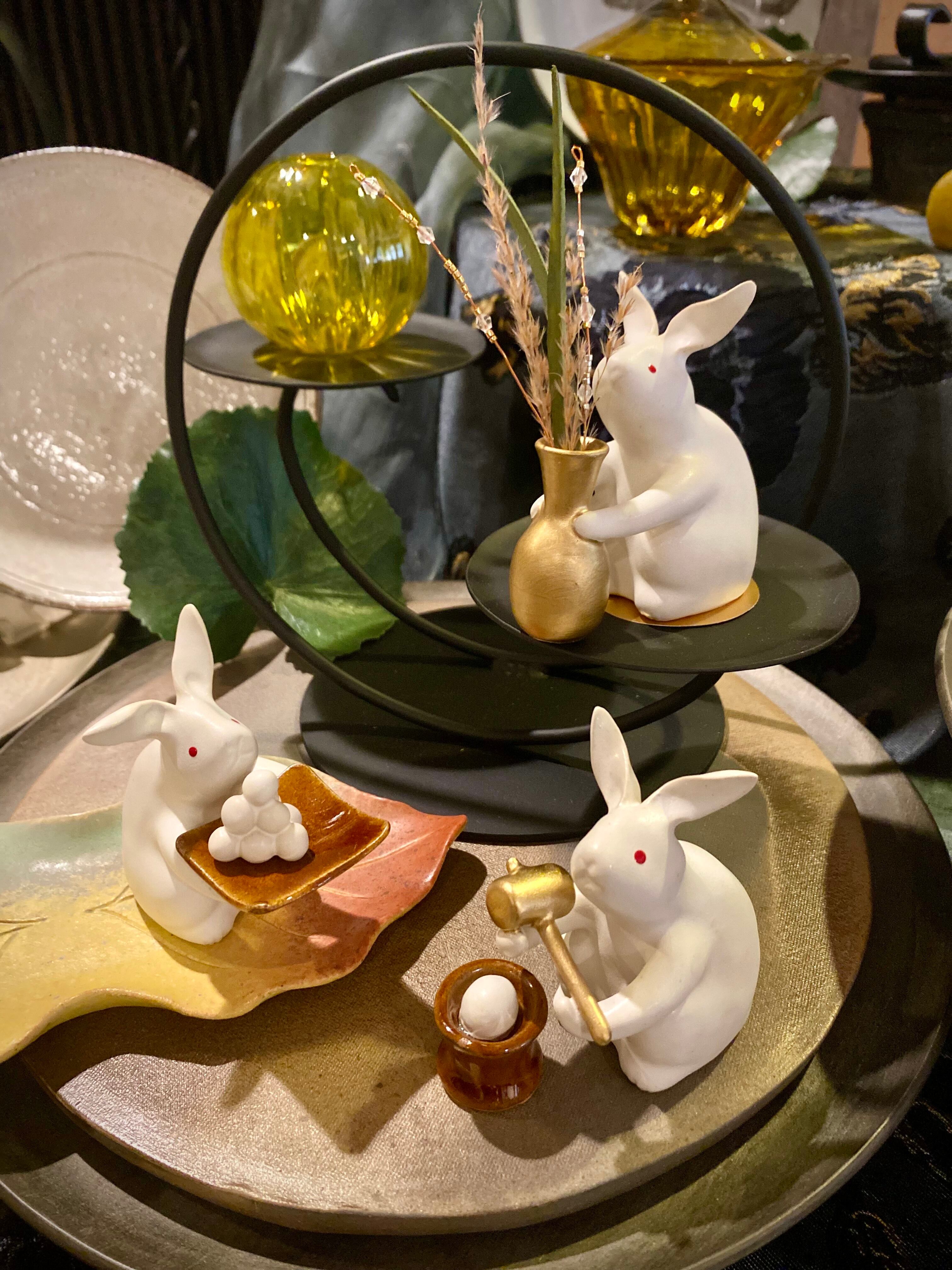 25秋】うさぎ(高さ7.5cm)杵と臼 | TSUNE;田中恒子の器 オンラインストア