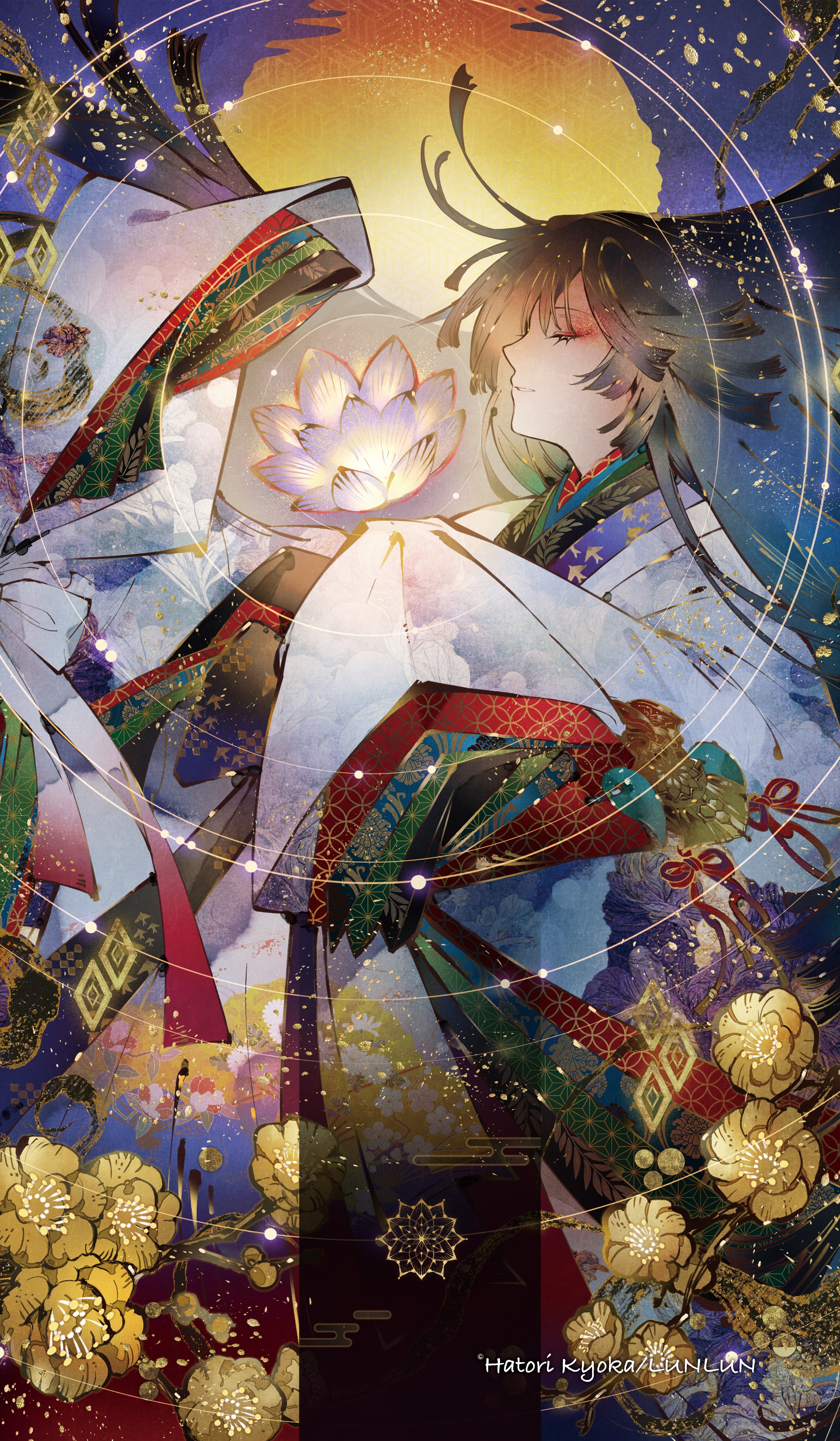 限定販売 匈歌ハトリ先生書き下ろしオリジナルプレイマット(青縦)＋