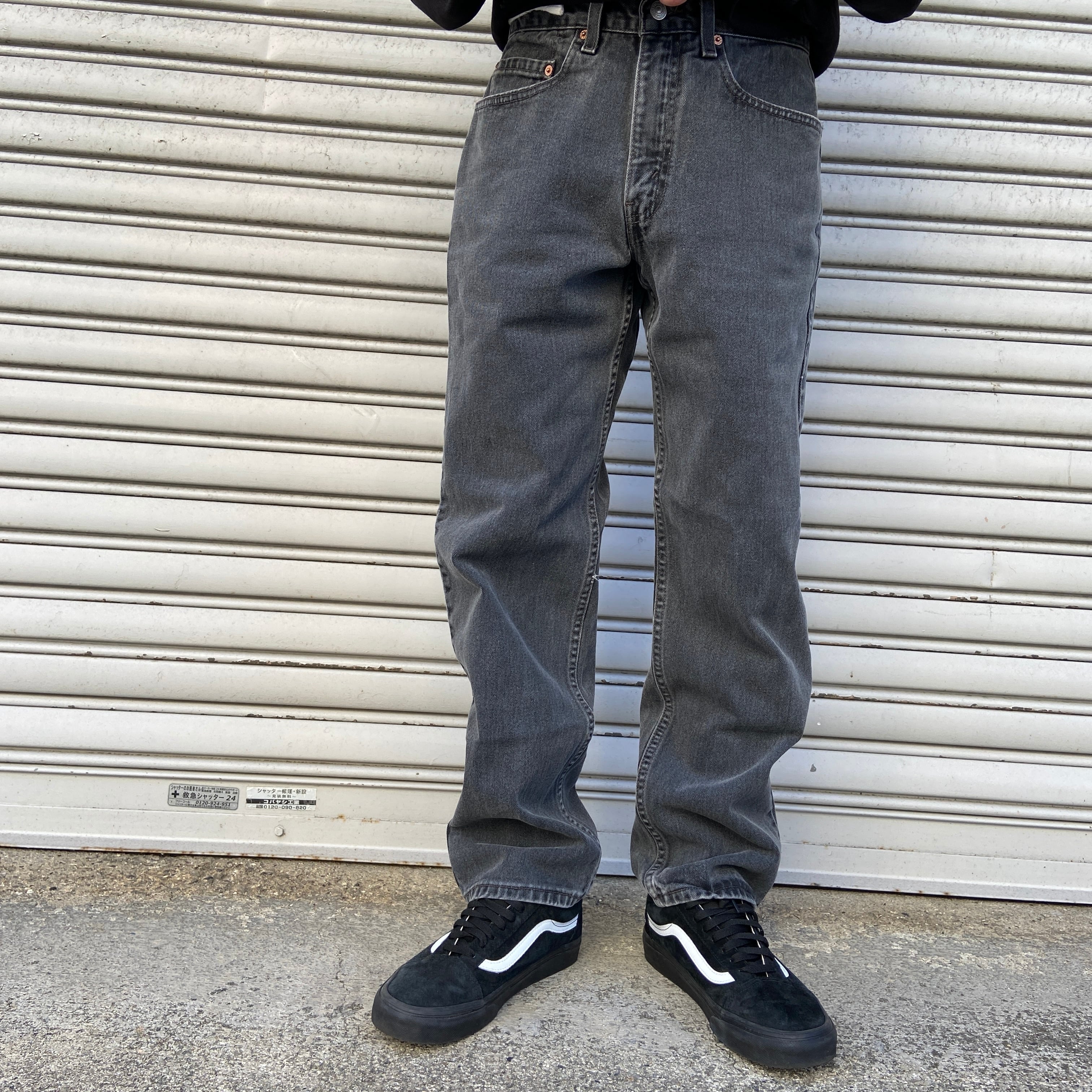 00s Levi's メキシコ製 550 ブラックデニムパンツ フェード W31 | 古着
