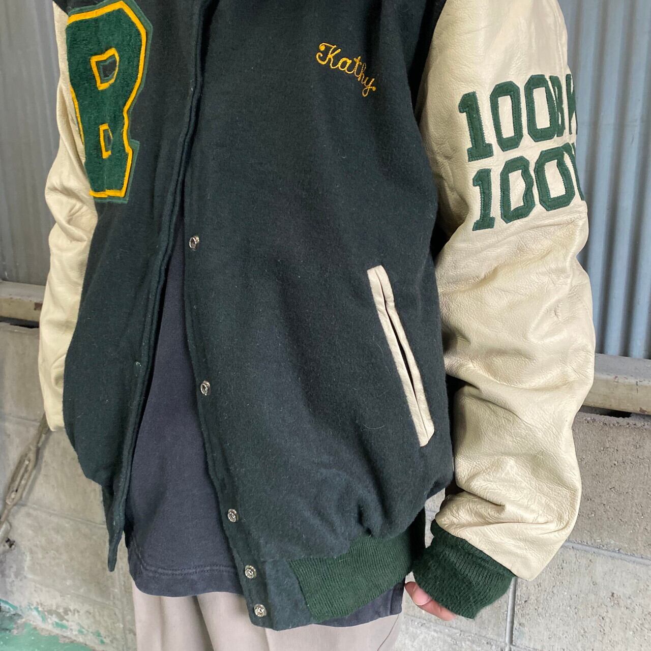 hewitt mfg RED BANK CATHOLIC ウールアワードジャケット スタジャン