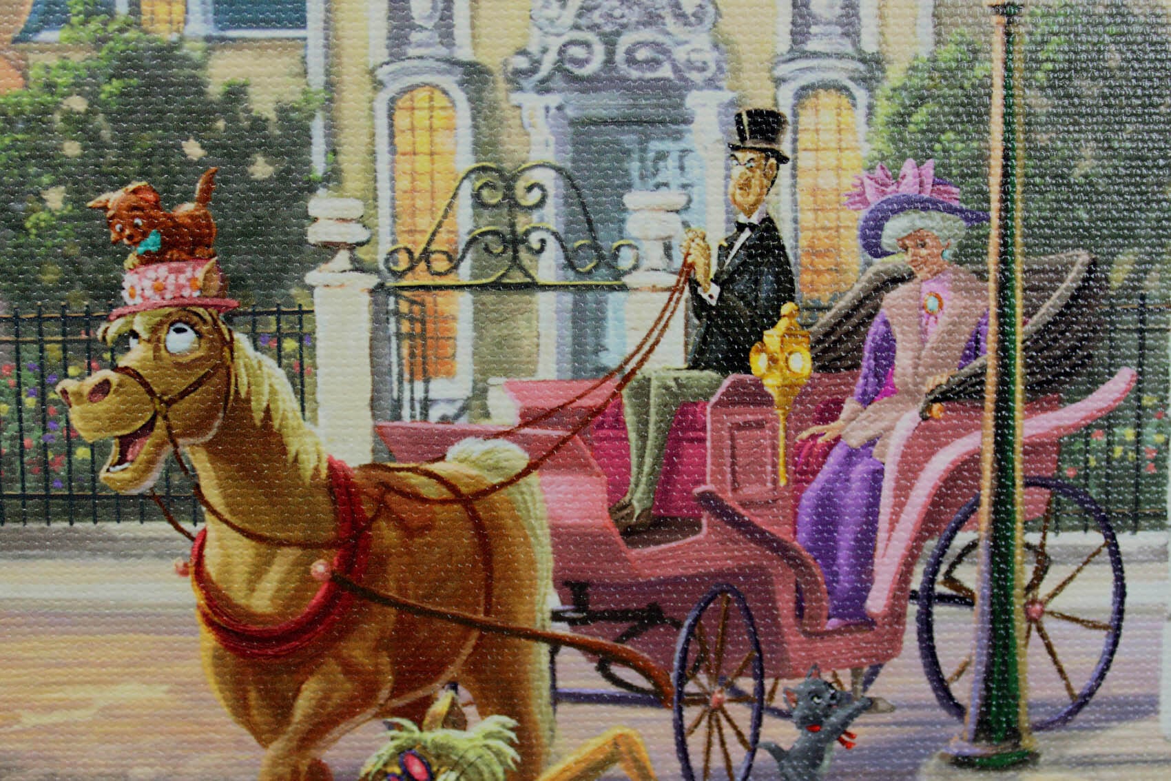 ディズニー絵画 額付き おしゃれキャット 展示用フック付キャンバス