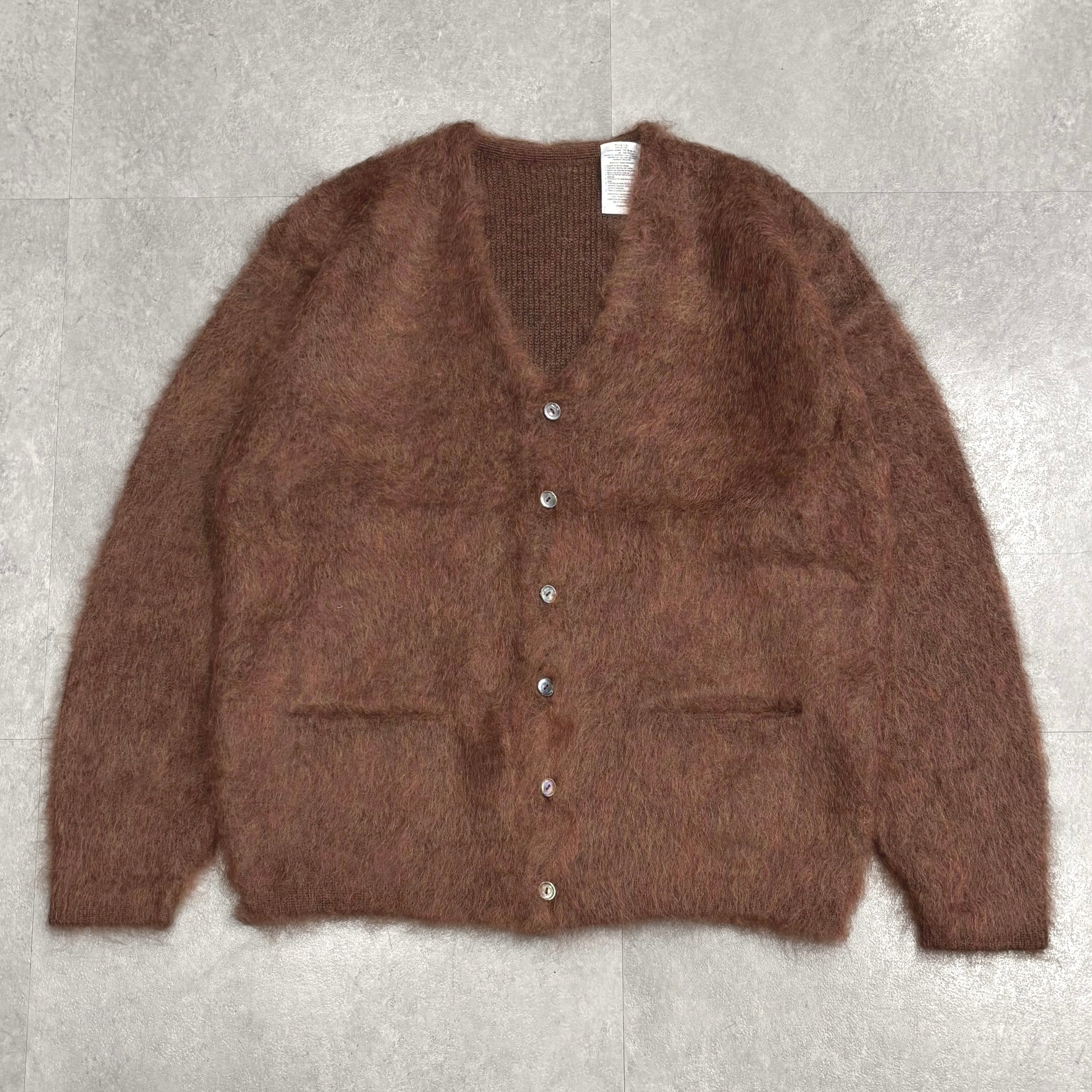 A.R.P.®︎ Premium Classic Mohair Cardigan W/Pocket - Mahogany