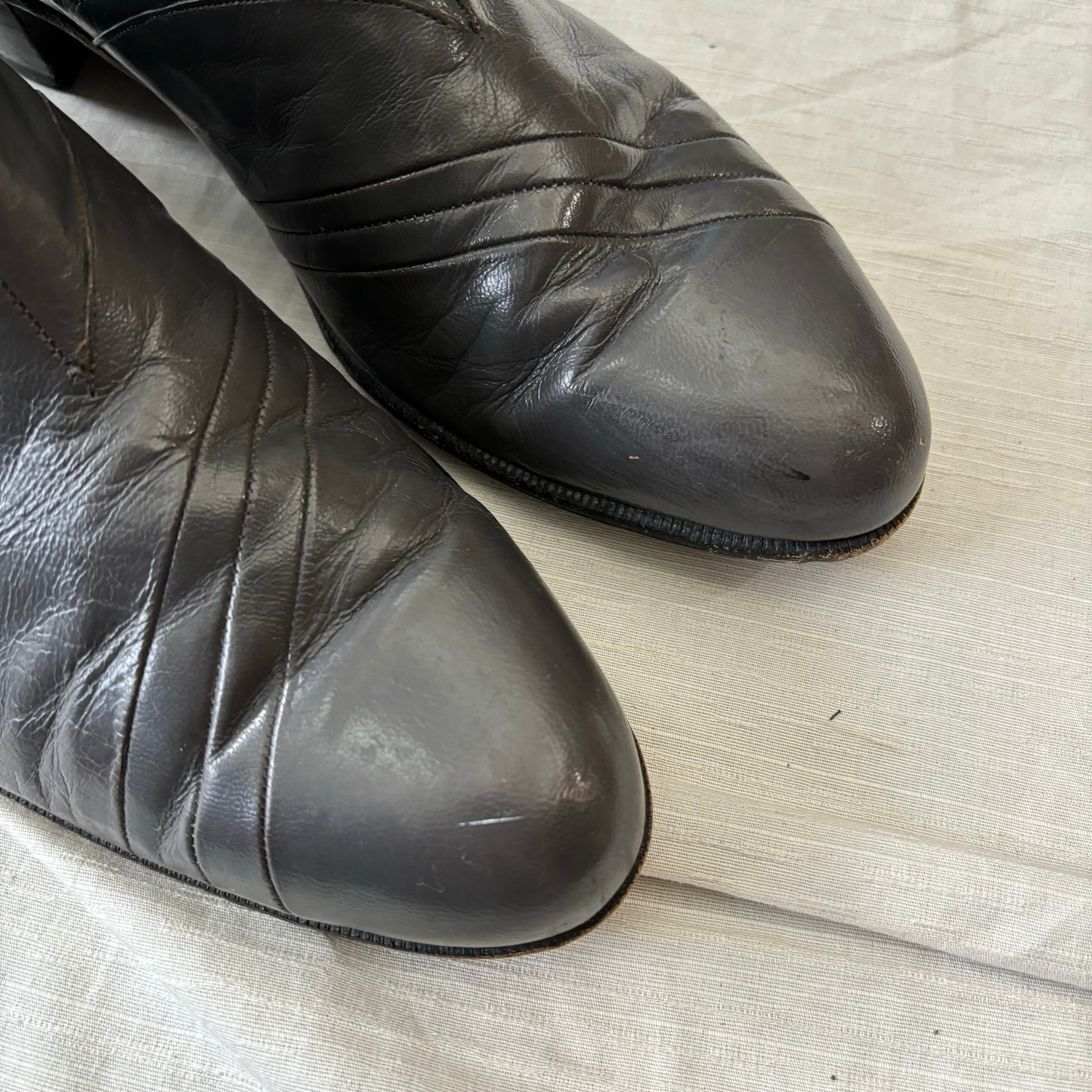 vintage florsheim/フローシャイム ヒールブーツ サイドジップレザー