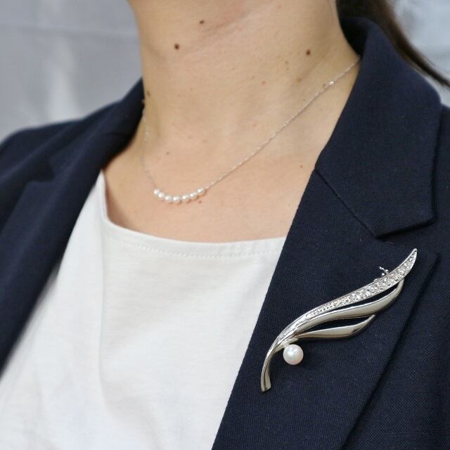 再販】アコヤ真珠ブローチ④（7.5mm珠） | 『大山真珠店』オンライン