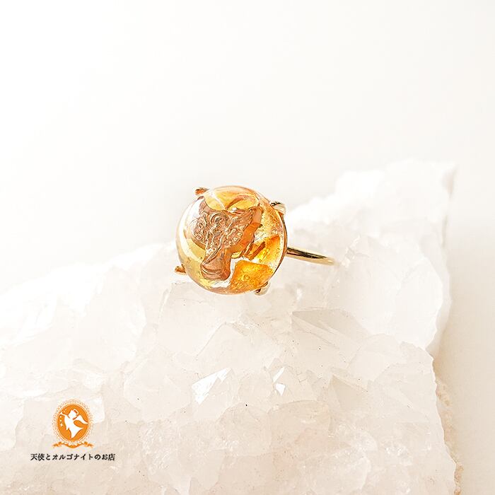 7～11号(+前後)サイズ調整可能 大天使ウリエルの オルゴナイト リング