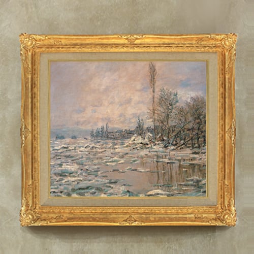 直筆仕上げ油絵【クロード・モネ】解氷、曇り空 F10 絵画 アート