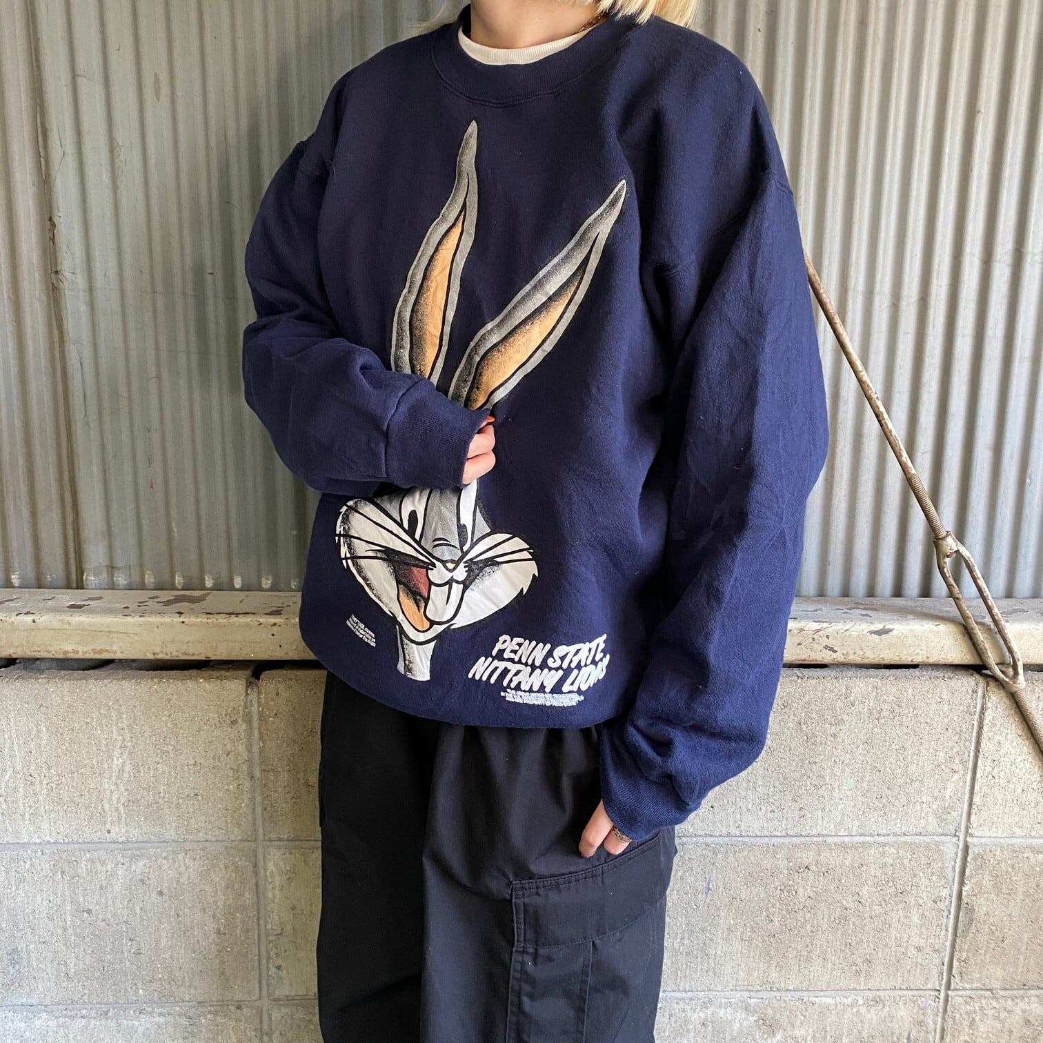 USA製 90年代 LOONEY TUNES バックスバニー キャラクタースウェット