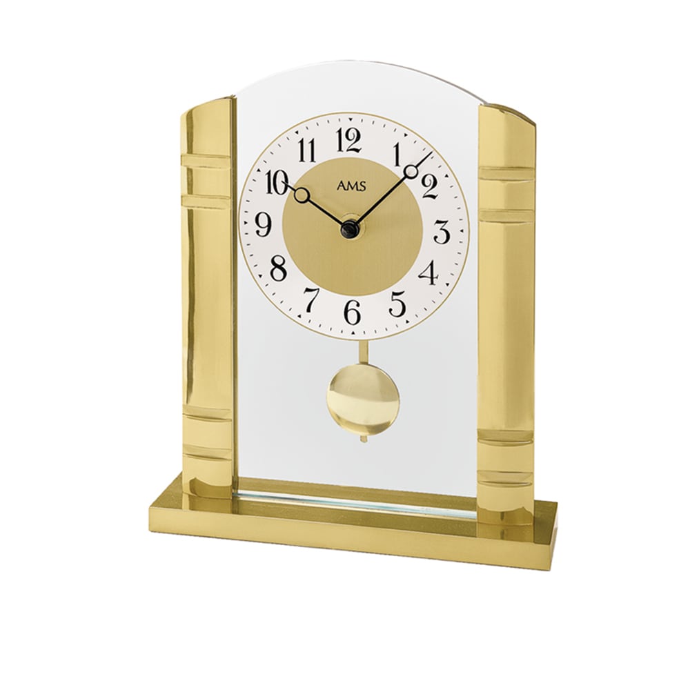 AT-4016】置き時計 振り子時計 輸入時計 ゴールド 輸入インテリア