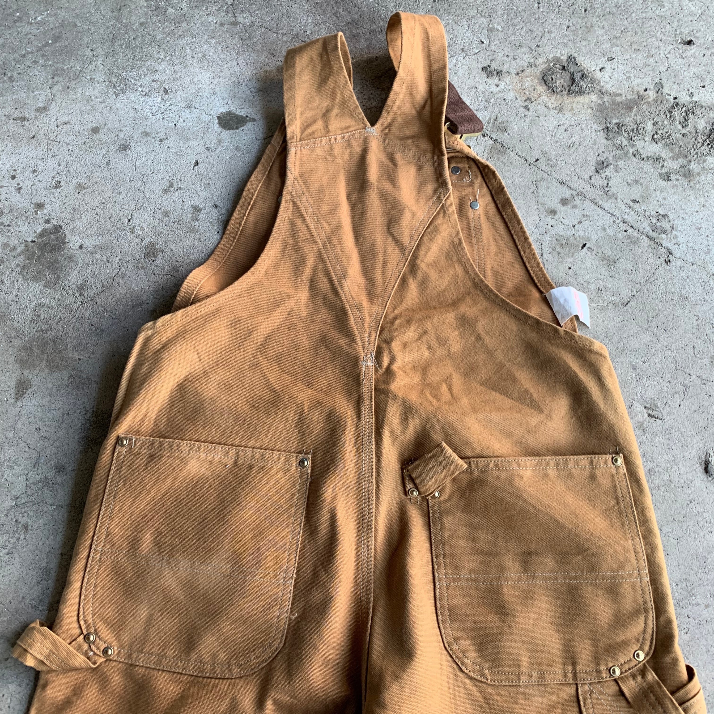 90s Carhartt エプロン付きダブルニーダック地オーバーオール MADE IN