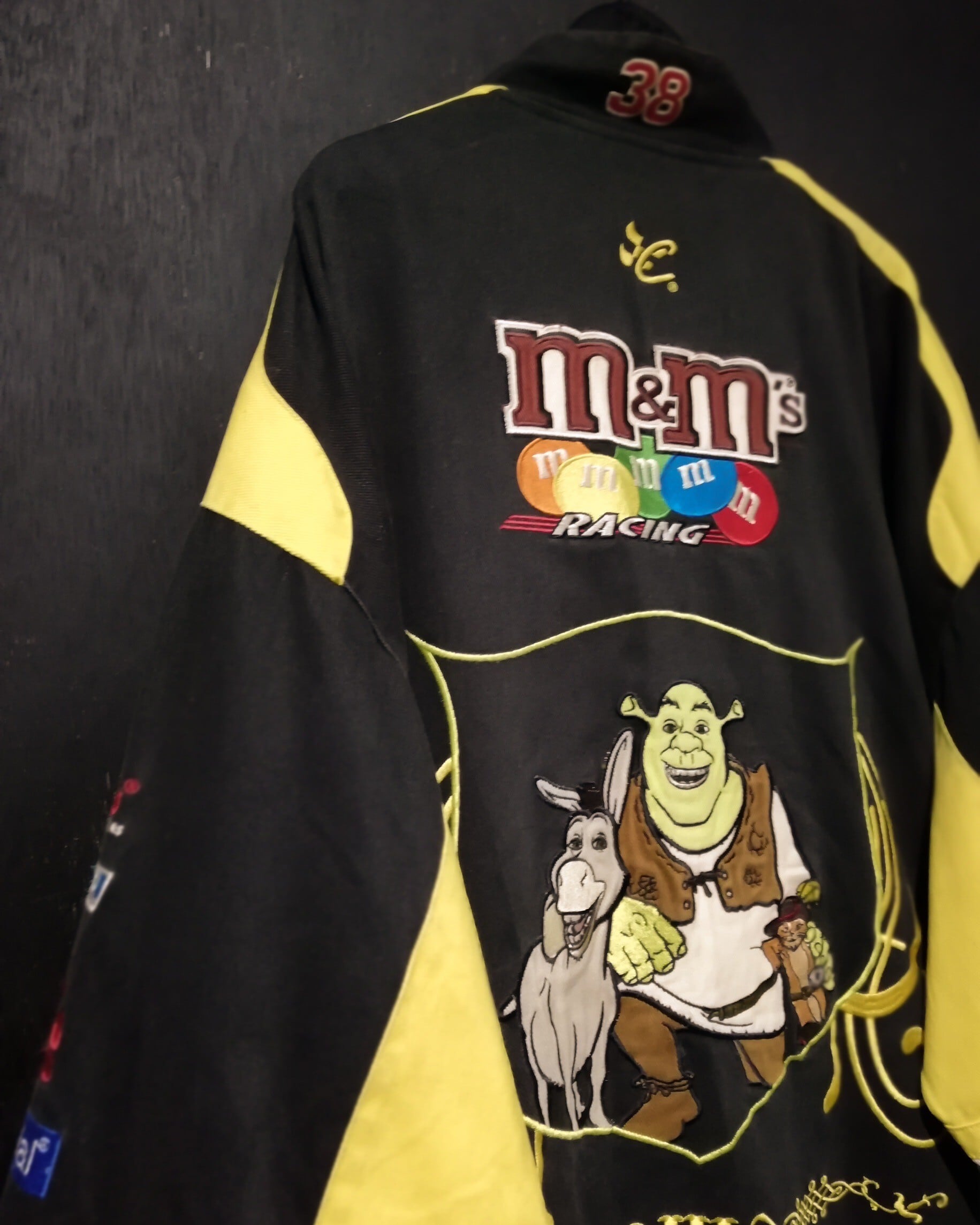 WEAPON VINTAGE】m&m's × Shrek Design Vintage Loose Racing Jacket