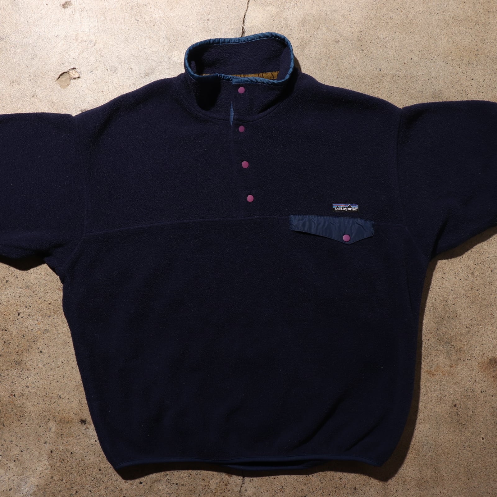 美品 L 米国製 90s ネイビー シンチラ スナップt Patagonia パタゴニア