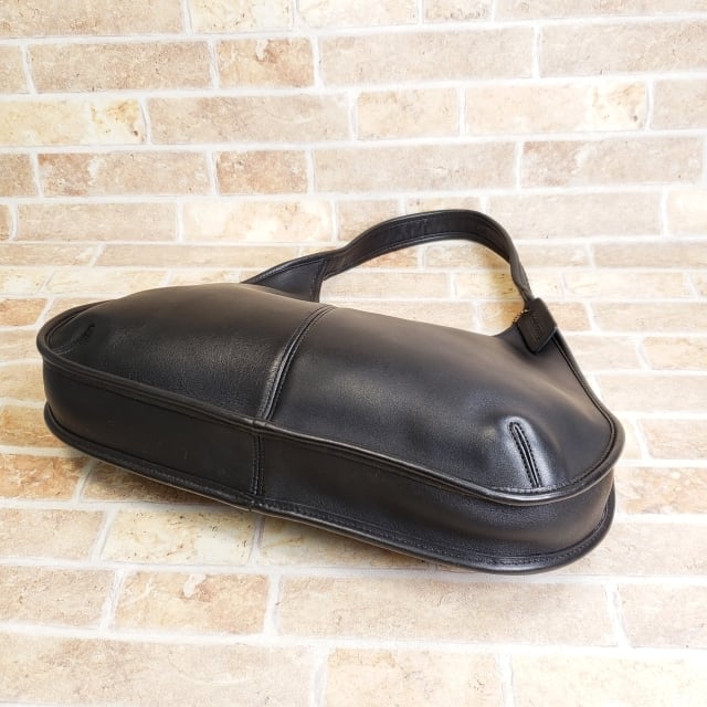 オールドコーチ ☆USA製 レザー エルゴ ハンドバッグ ブラック COACH