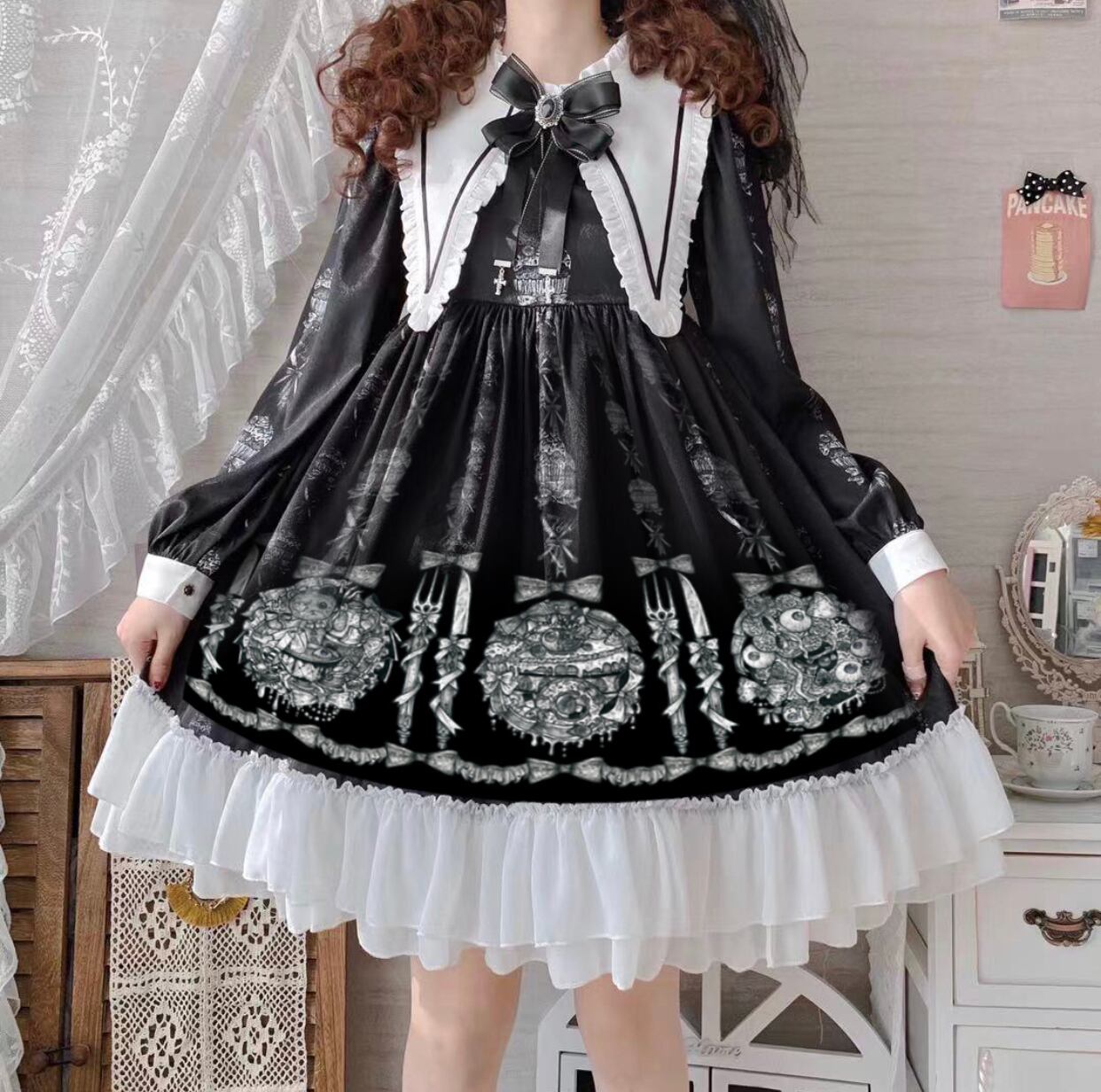 暗黒 スィートロリータ OP ワンピース ロリータ ゴシック | Epic Smile