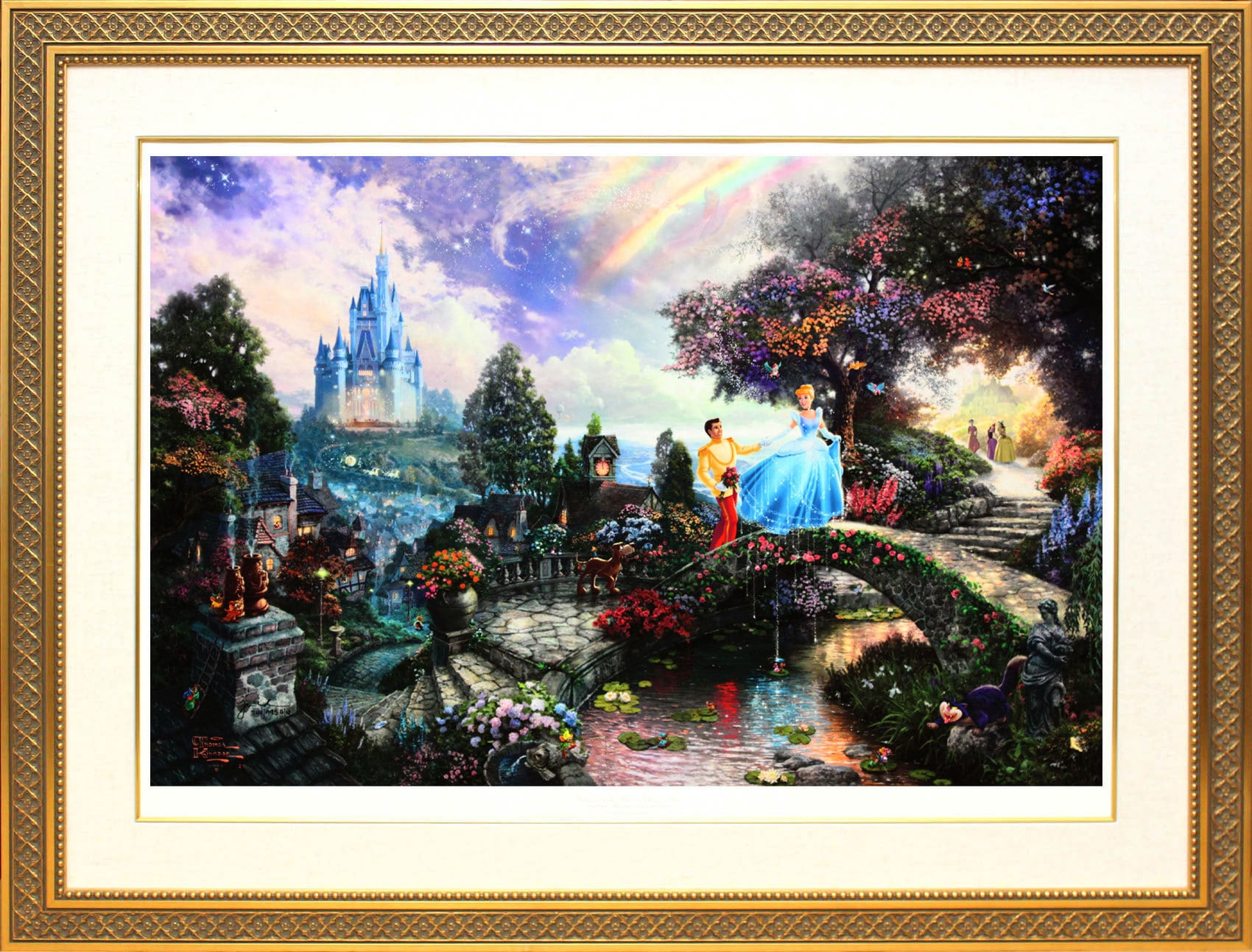 ディズニー絵画「シンデレラ」作品証明書 展示用フック付ジークレ