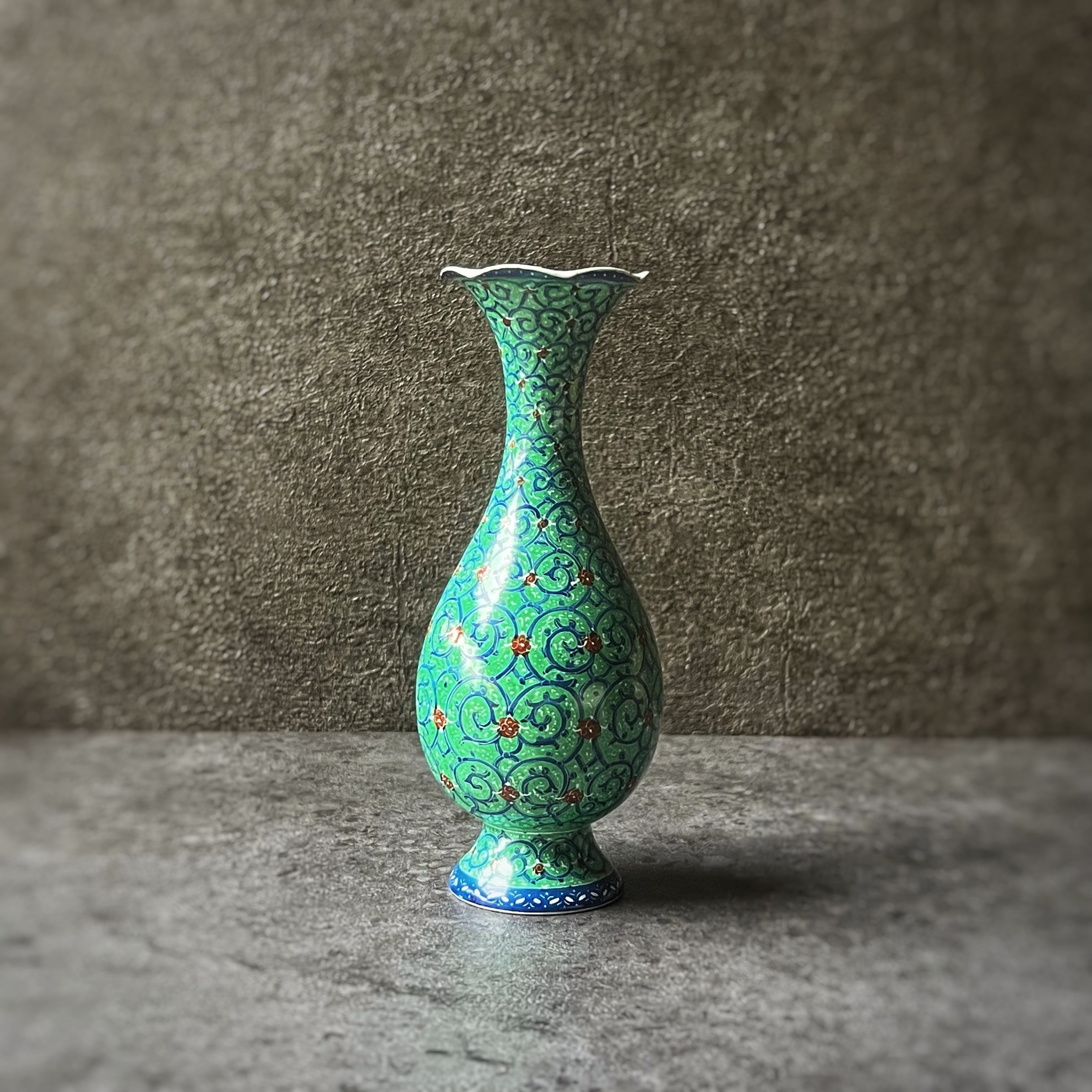 ペルシャの飾り壺（ミーナーカーリー）フラワーベース 花瓶 15cm