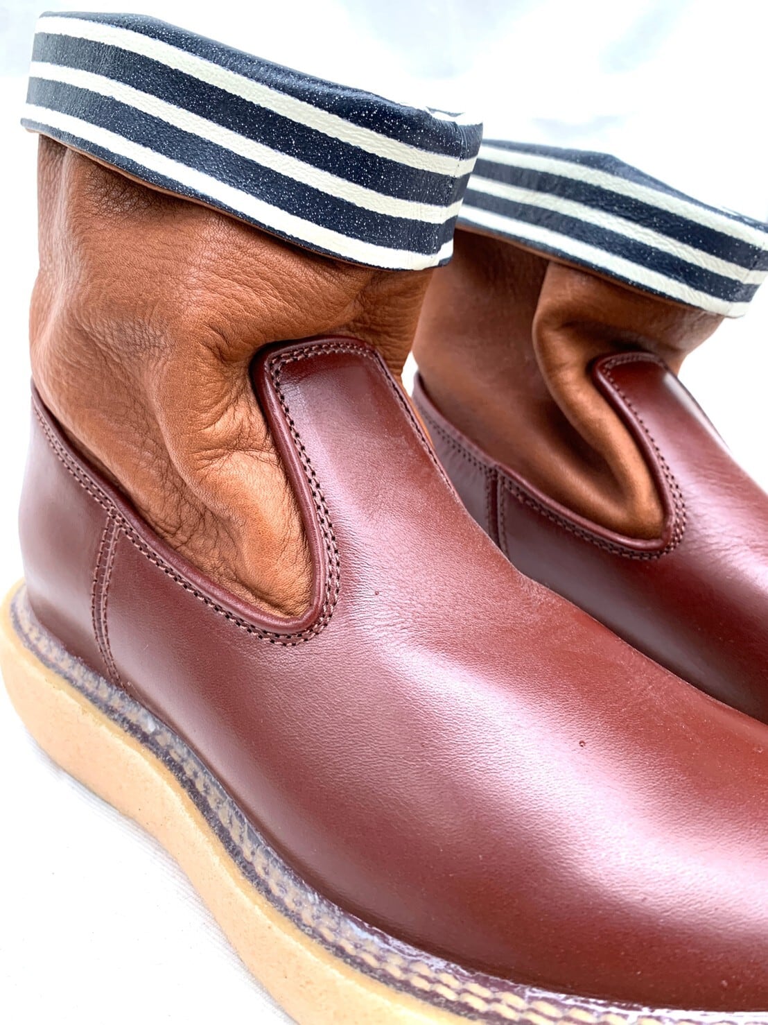 KAPITAL】レザー リンクルポパイブーツ | ONE WASH