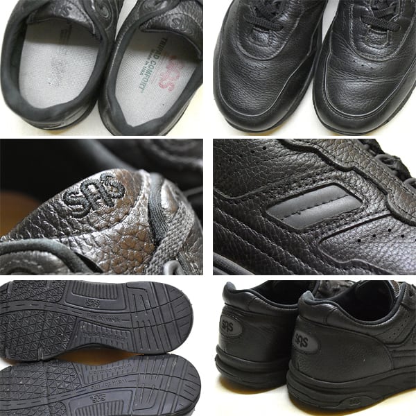 1点物◇USA製SASエスエーエス黒レザースニーカー古着メンズ28