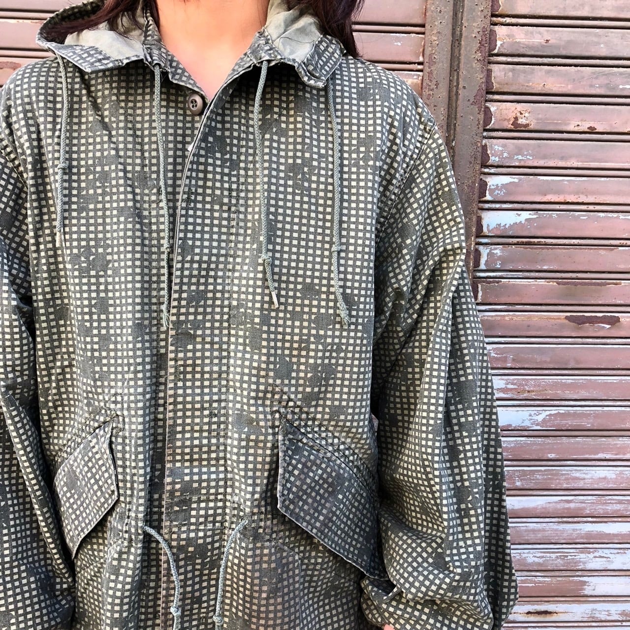 80s USArmy 米軍 実物 デザートナイトカモ 迷彩 モッズコート