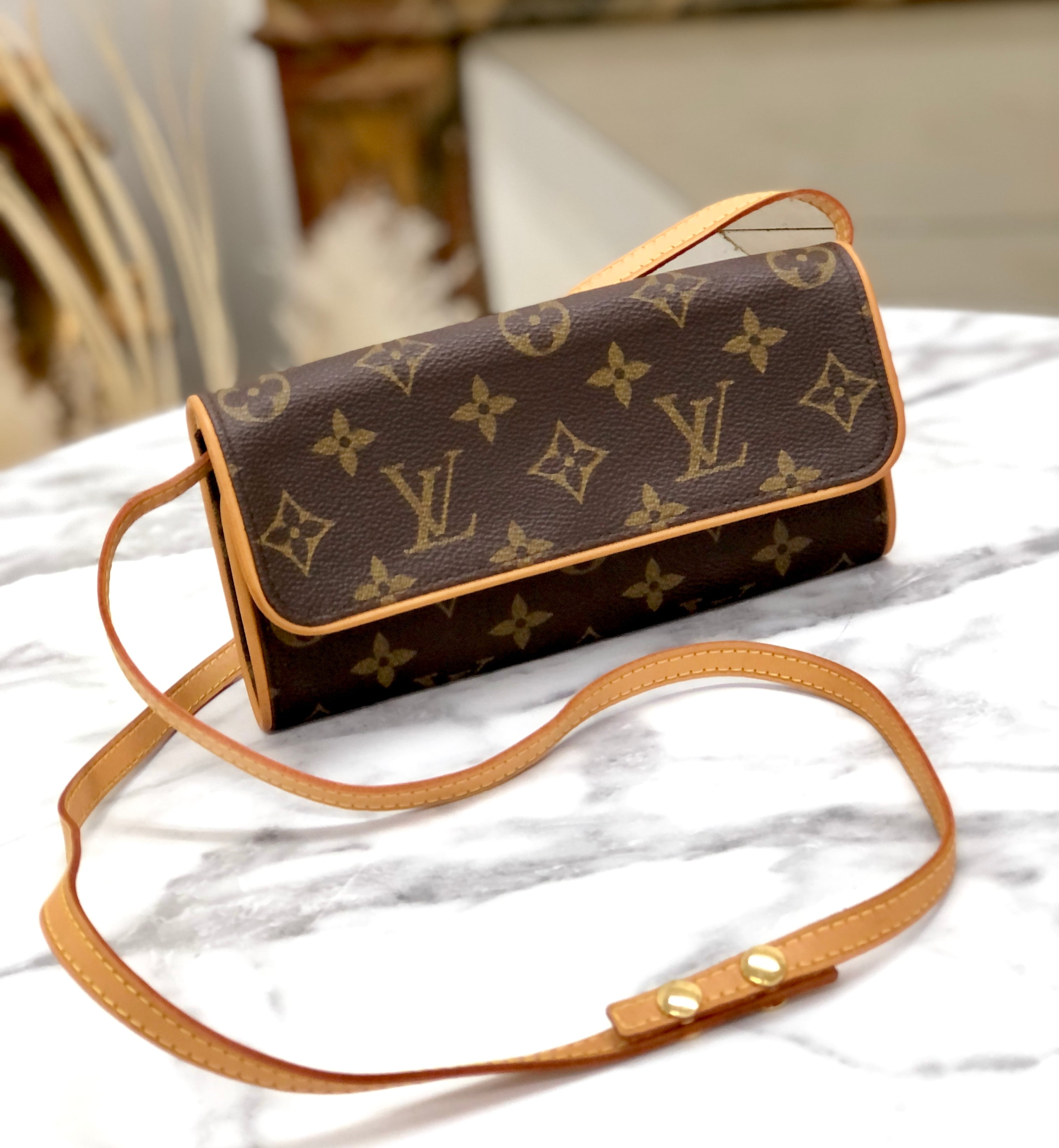 LOUIS VUITTON ルイ ヴィトン モノグラム PVC×レザー ポシェット