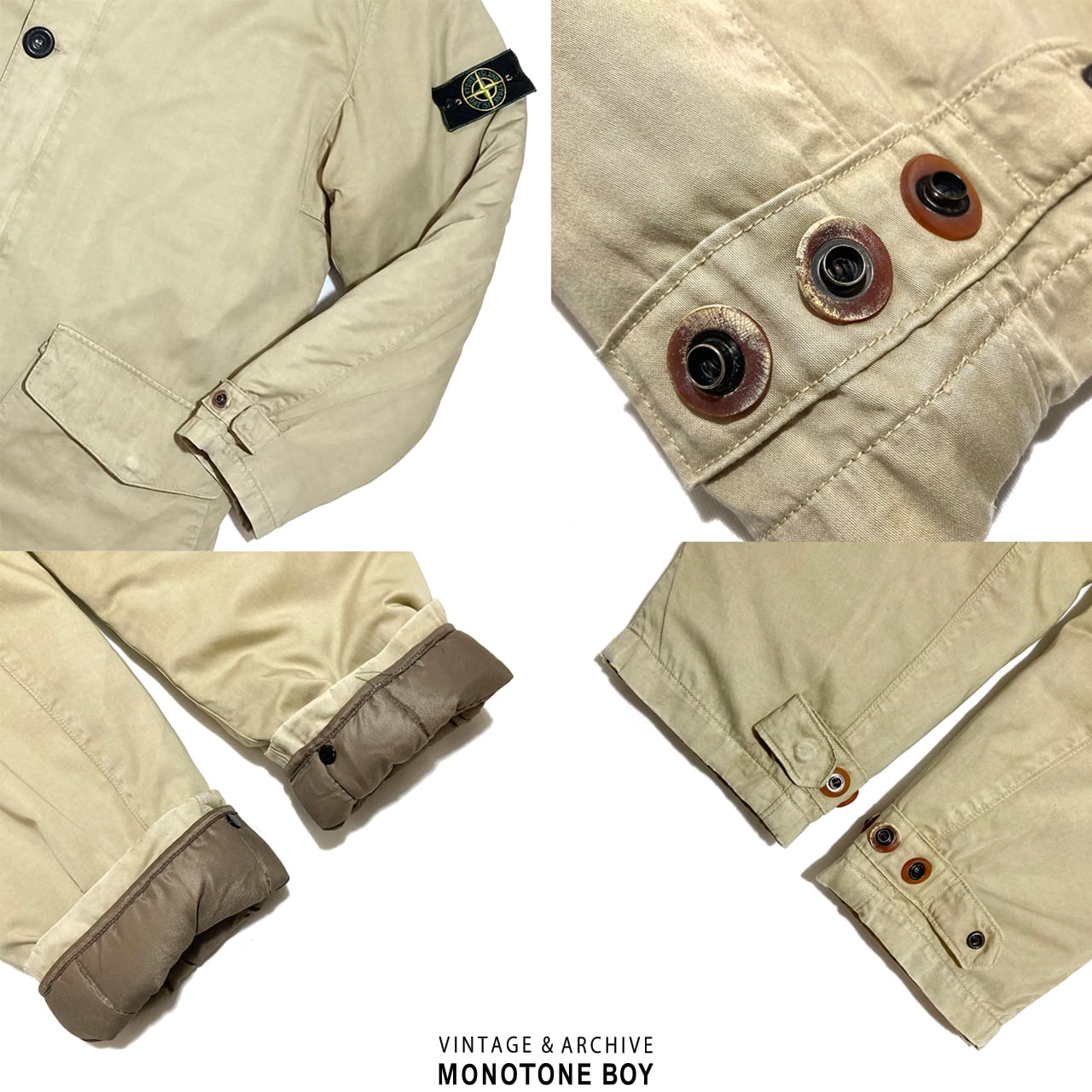 STONE ISLAND 1998AW Raso Gommato Field Jacket XXL Dutch Rope Liner