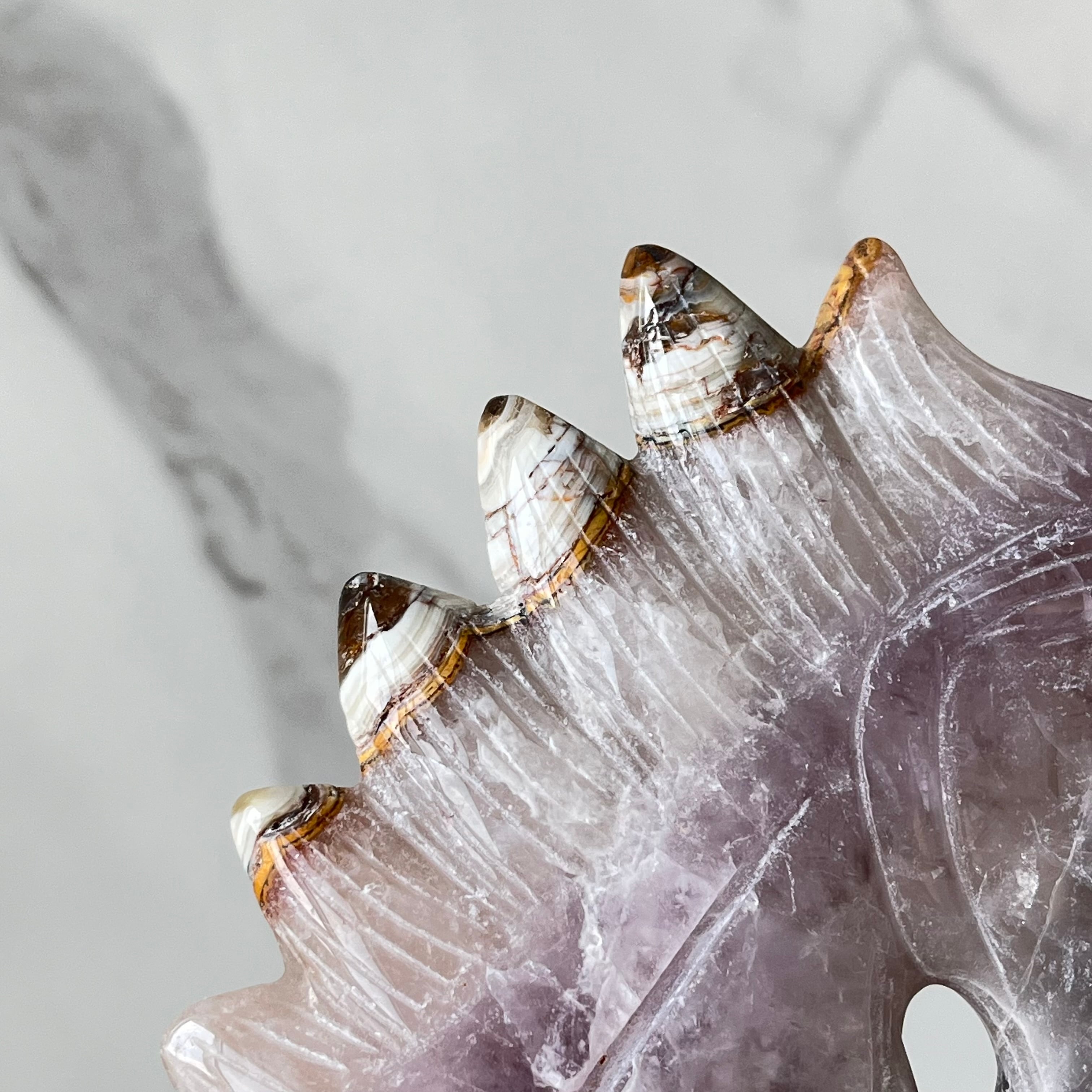 アメジストユニコーン｜紫水晶×瑪瑙｜天然石ユニコーン置物｜癒しと